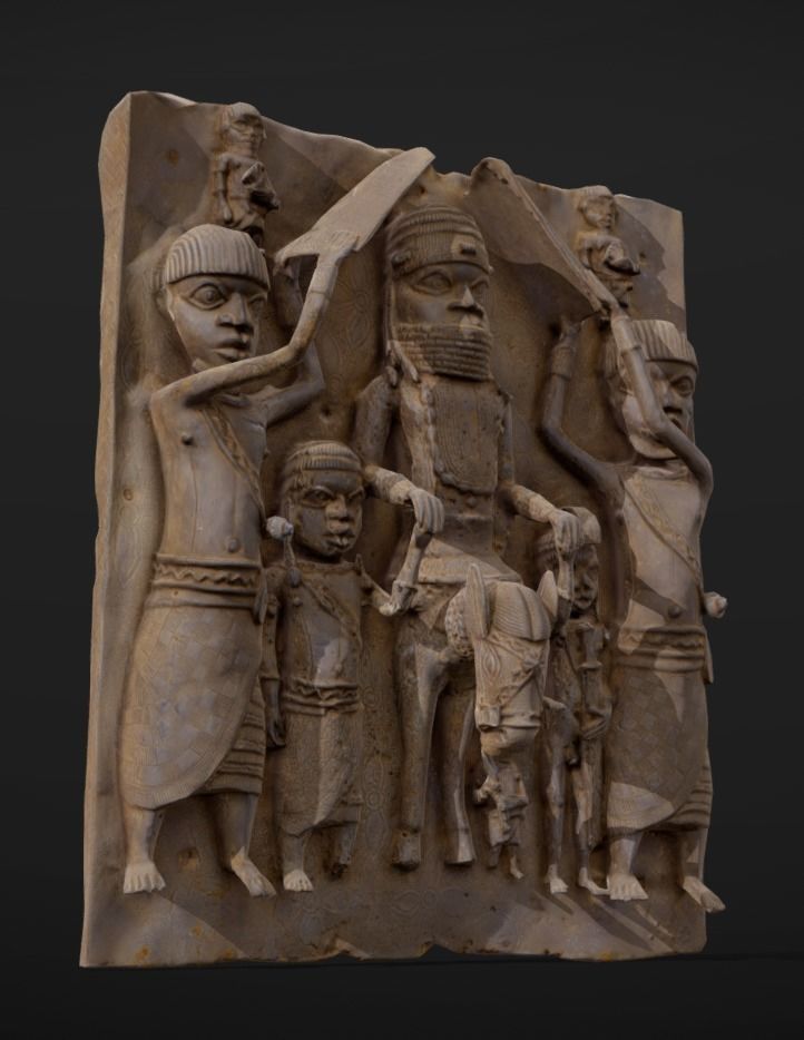 Ama Relief Plaque II Low-poly 3D model_2