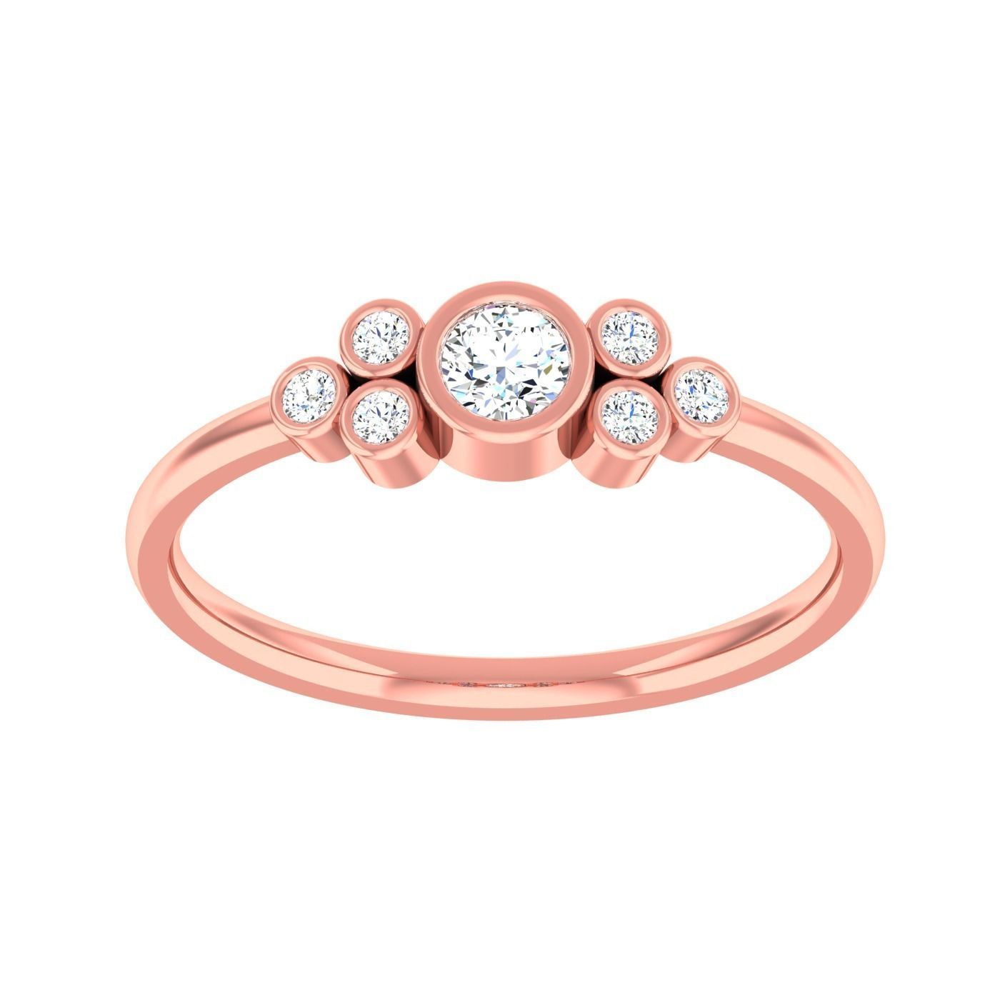  light ring diamond face wedding face 3D print model_94