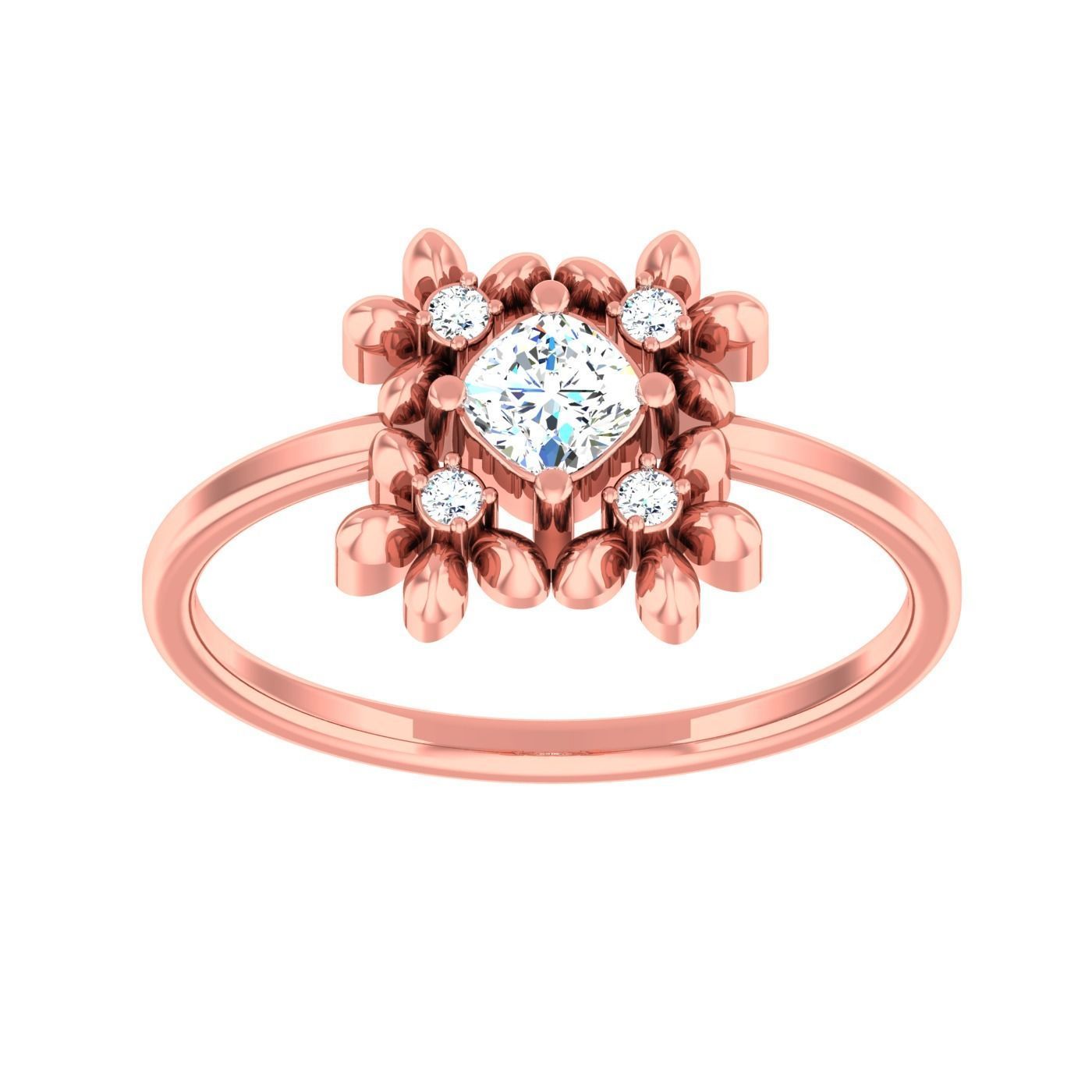  light ring diamond face wedding face 3D print model_27