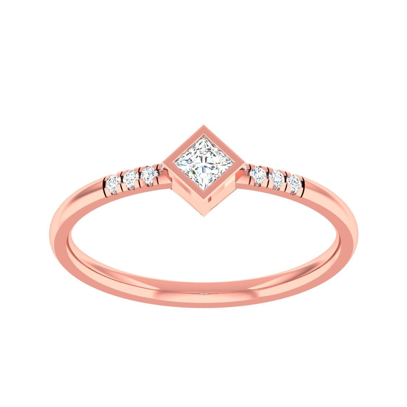  light ring diamond face wedding face 3D print model_38