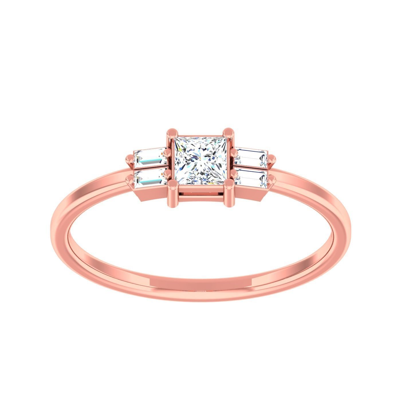  light ring diamond face wedding face 3D print model_37