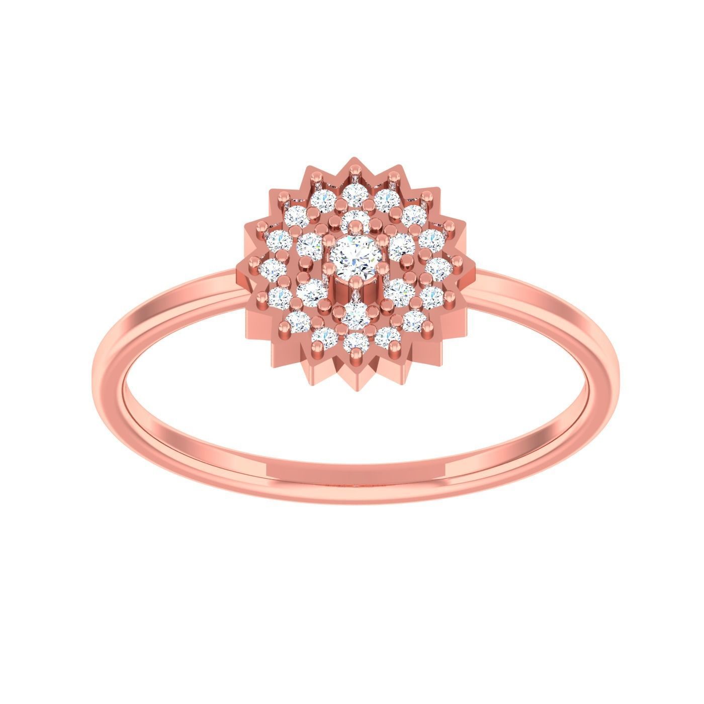  light ring diamond face wedding face 3D print model_25