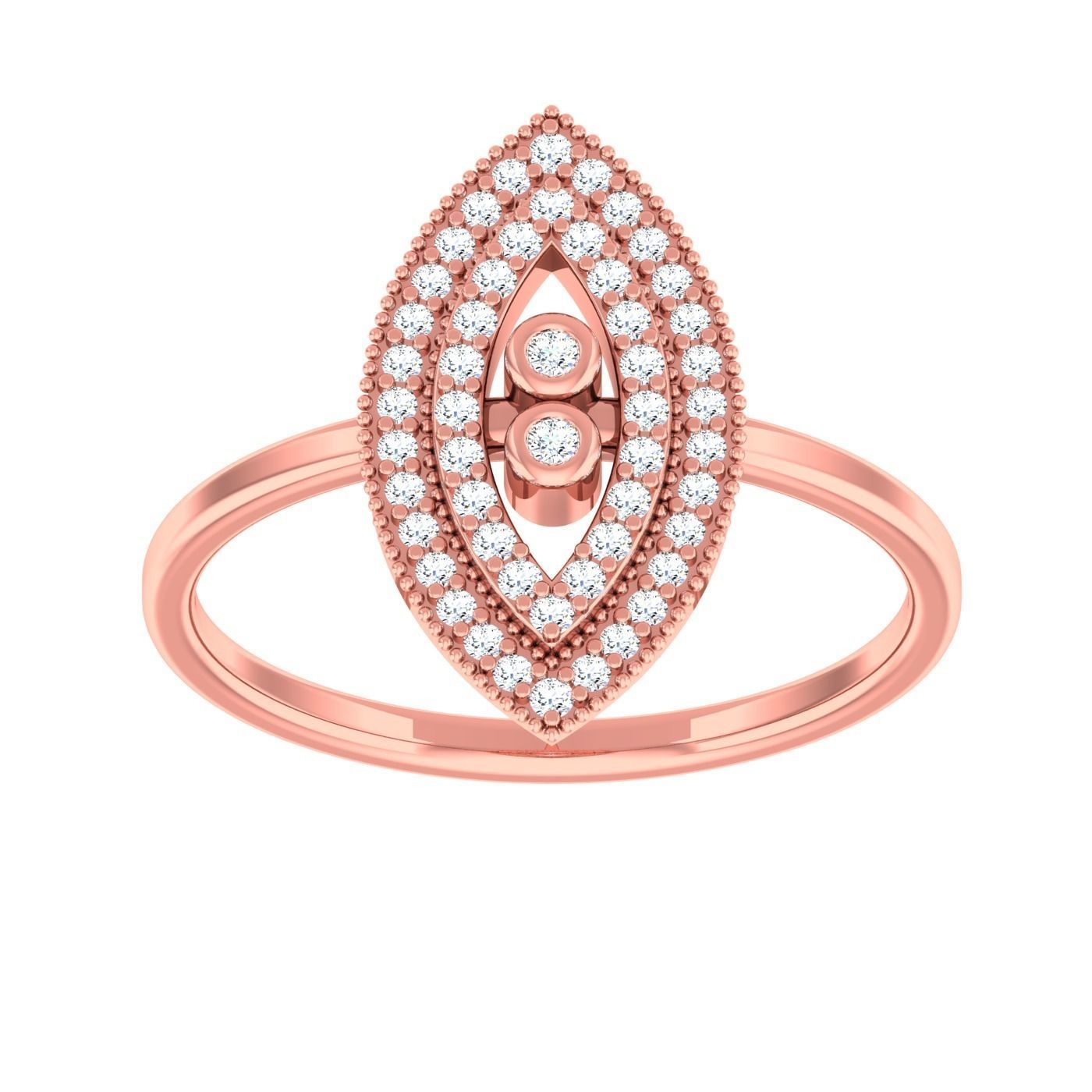  light ring diamond face wedding face 3D print model_31