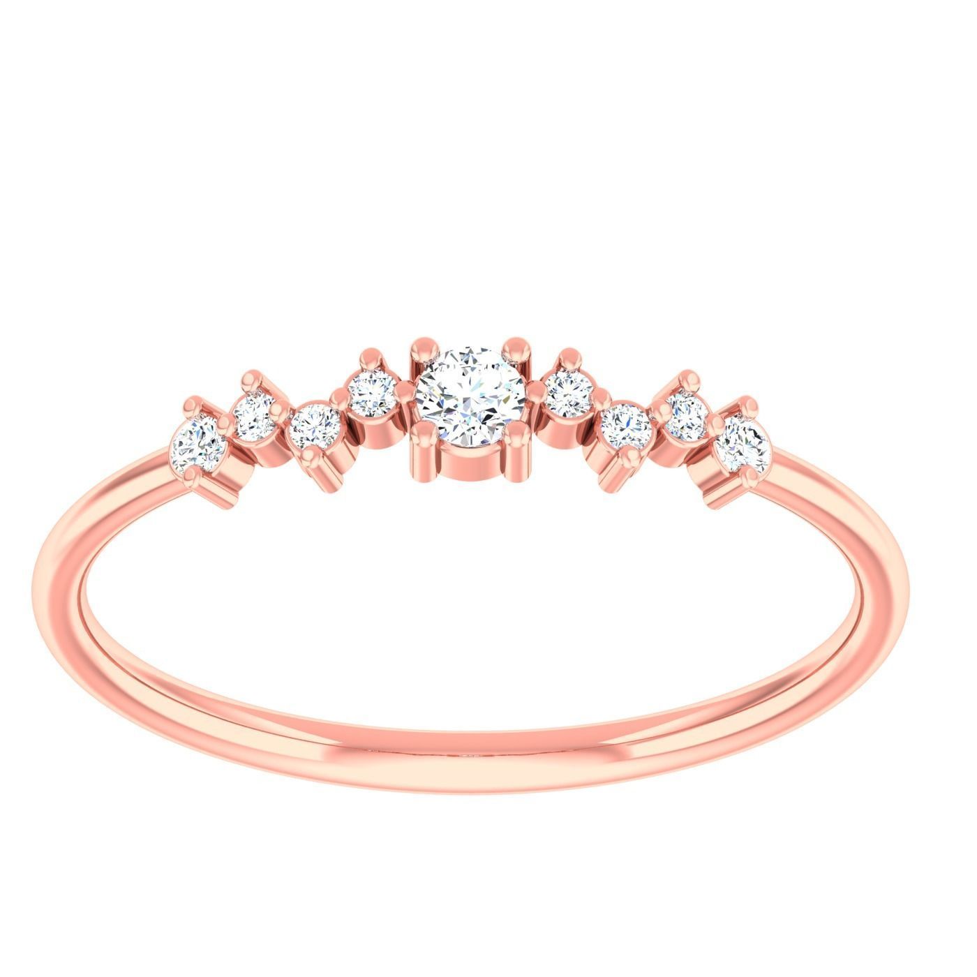  light ring diamond face wedding face 3D print model_1