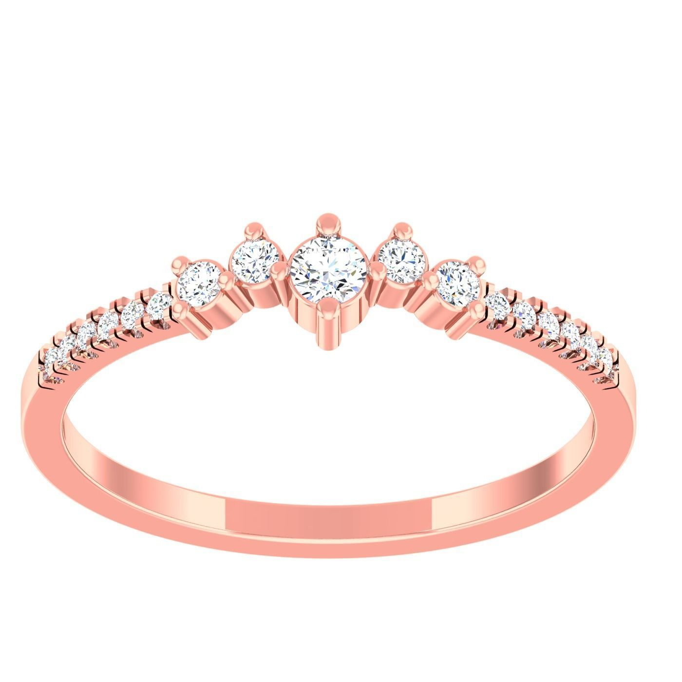  light ring diamond face wedding face 3D print model_2