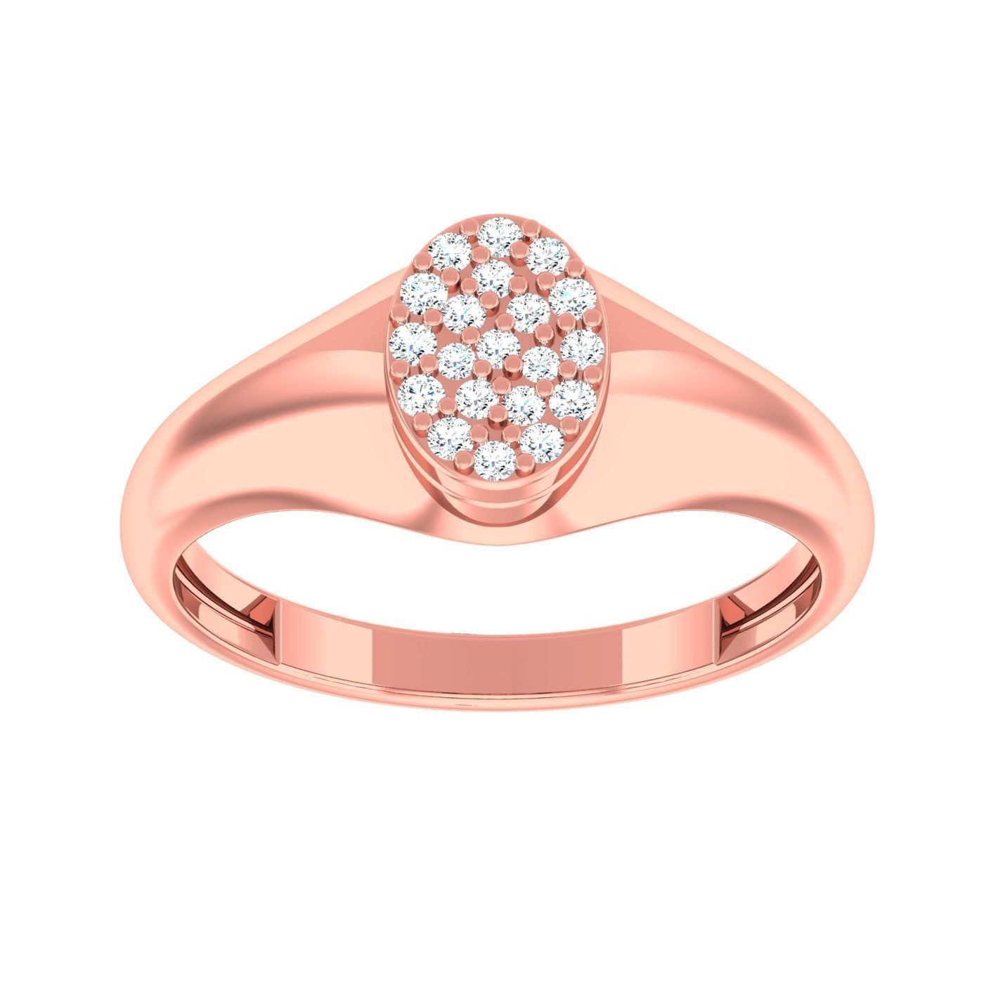  light ring diamond face wedding face 3D print model_88