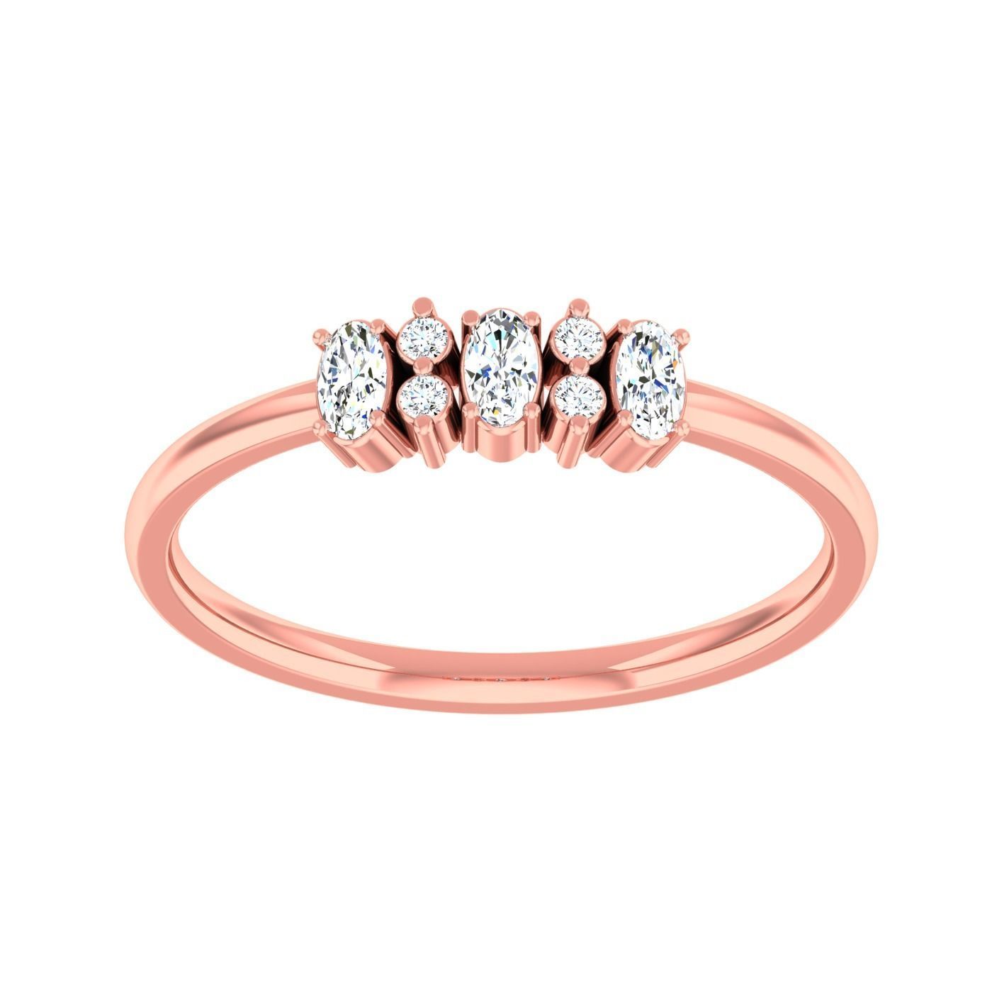  light ring diamond face wedding face 3D print model_84