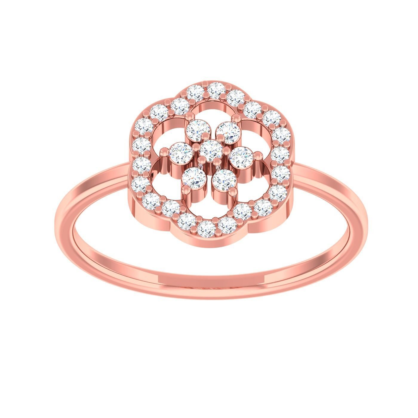  light ring diamond face wedding face 3D print model_26