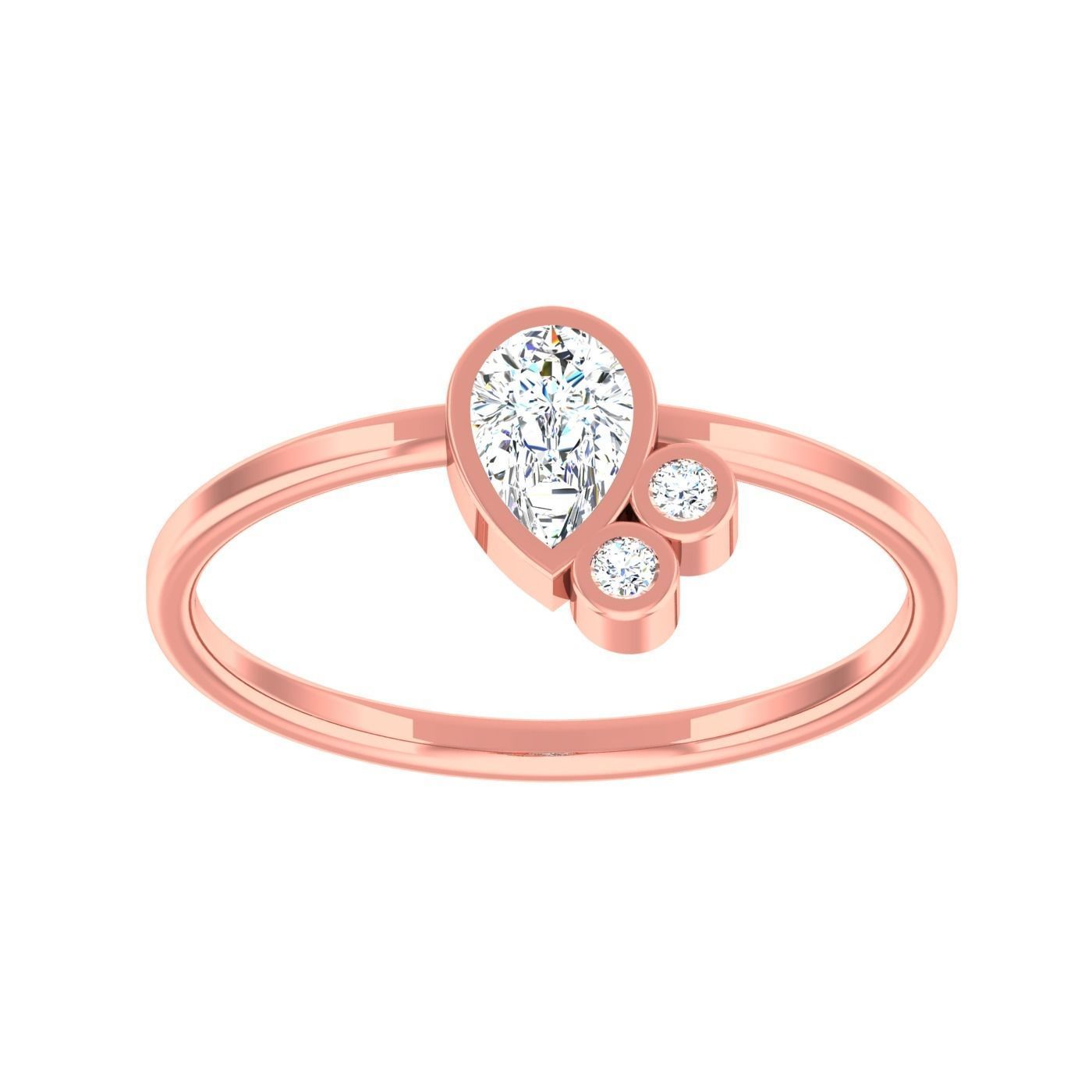  light ring diamond face wedding face 3D print model_11