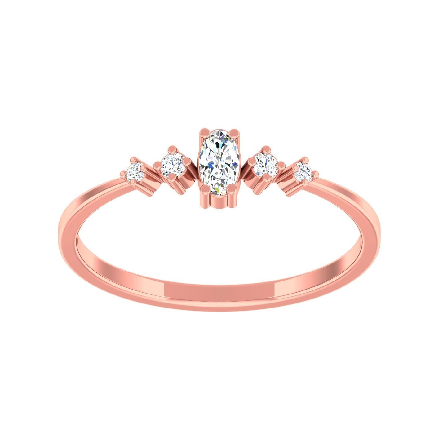  light ring diamond face wedding face 3D print model_13
