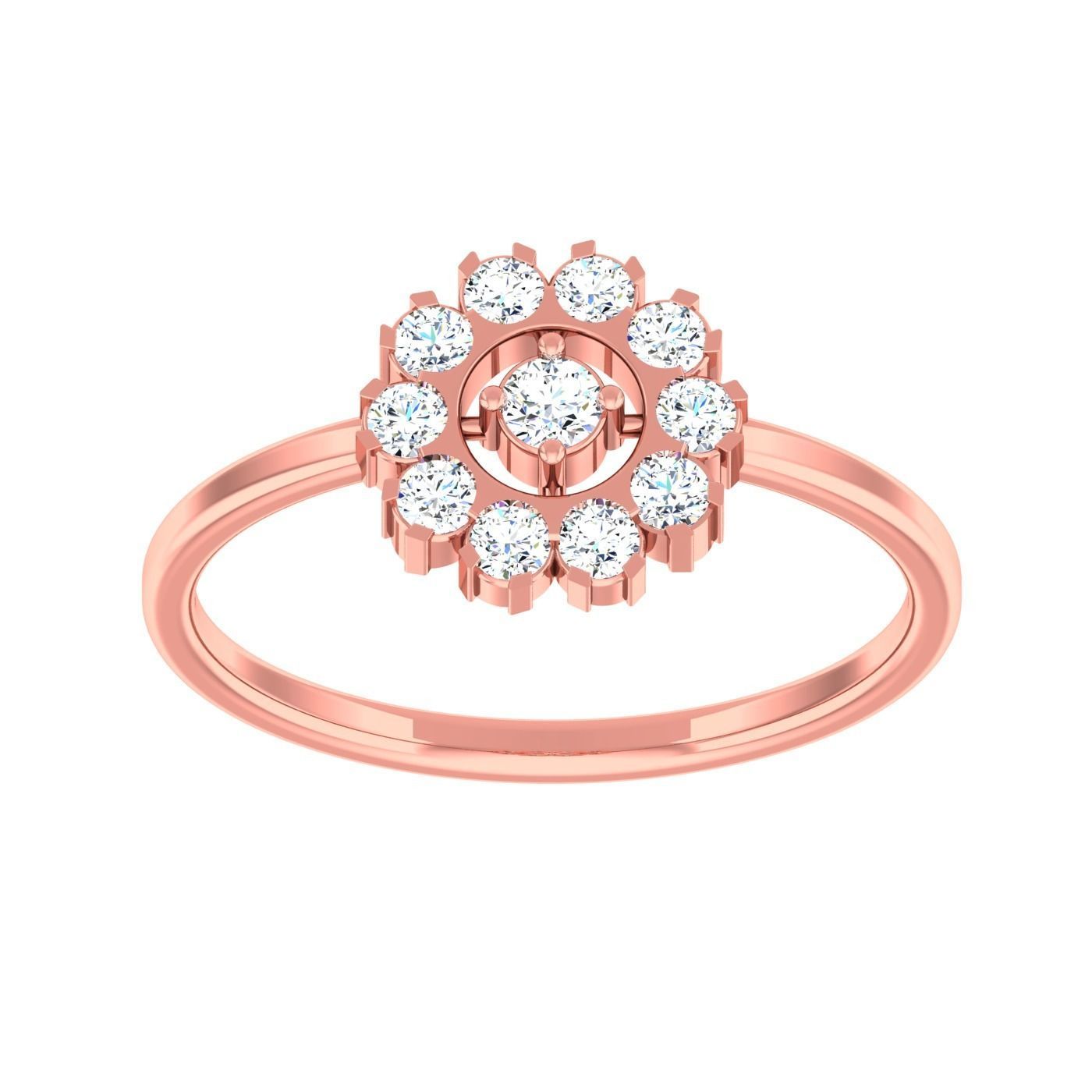  light ring diamond face wedding face 3D print model_33