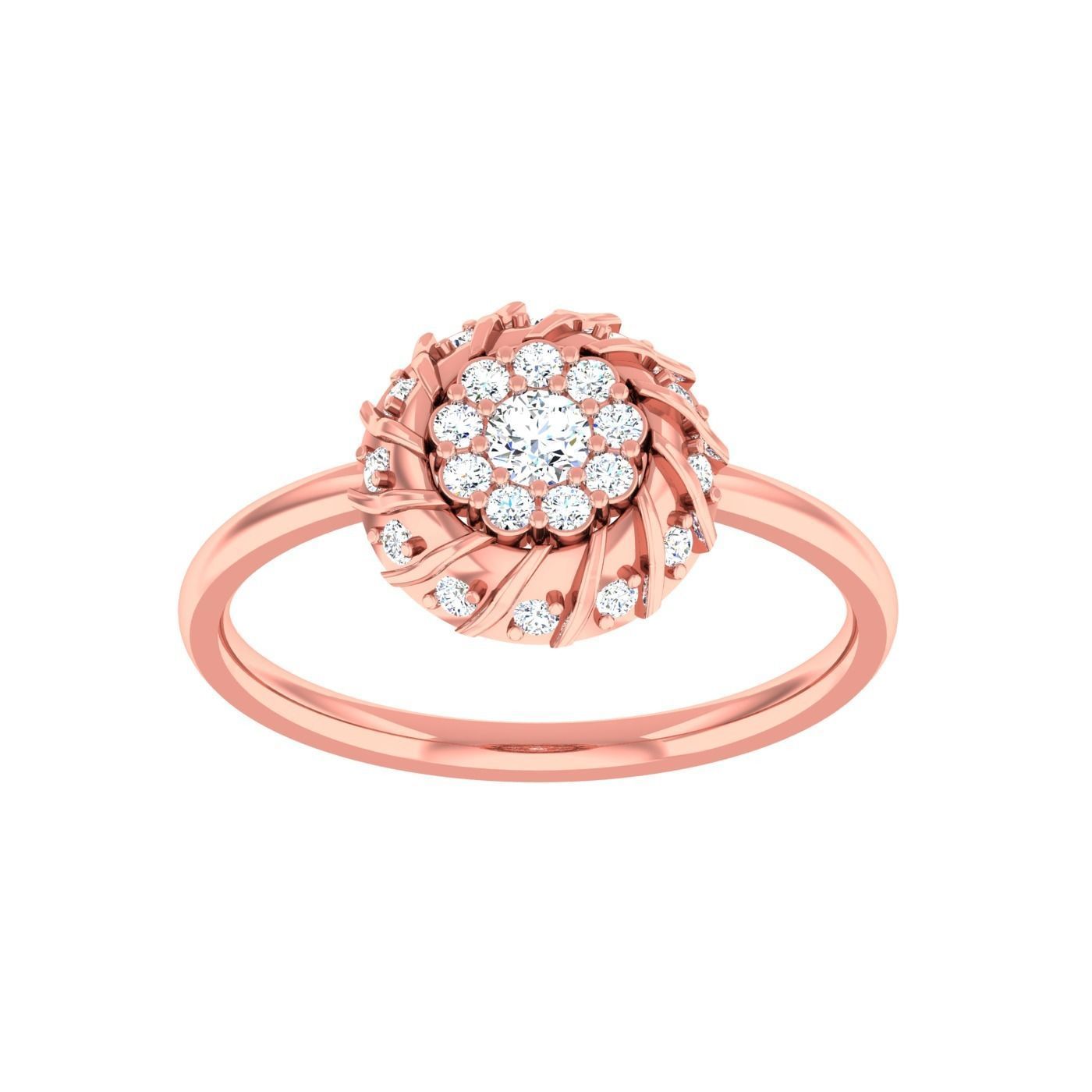  light ring diamond face wedding face 3D print model_66