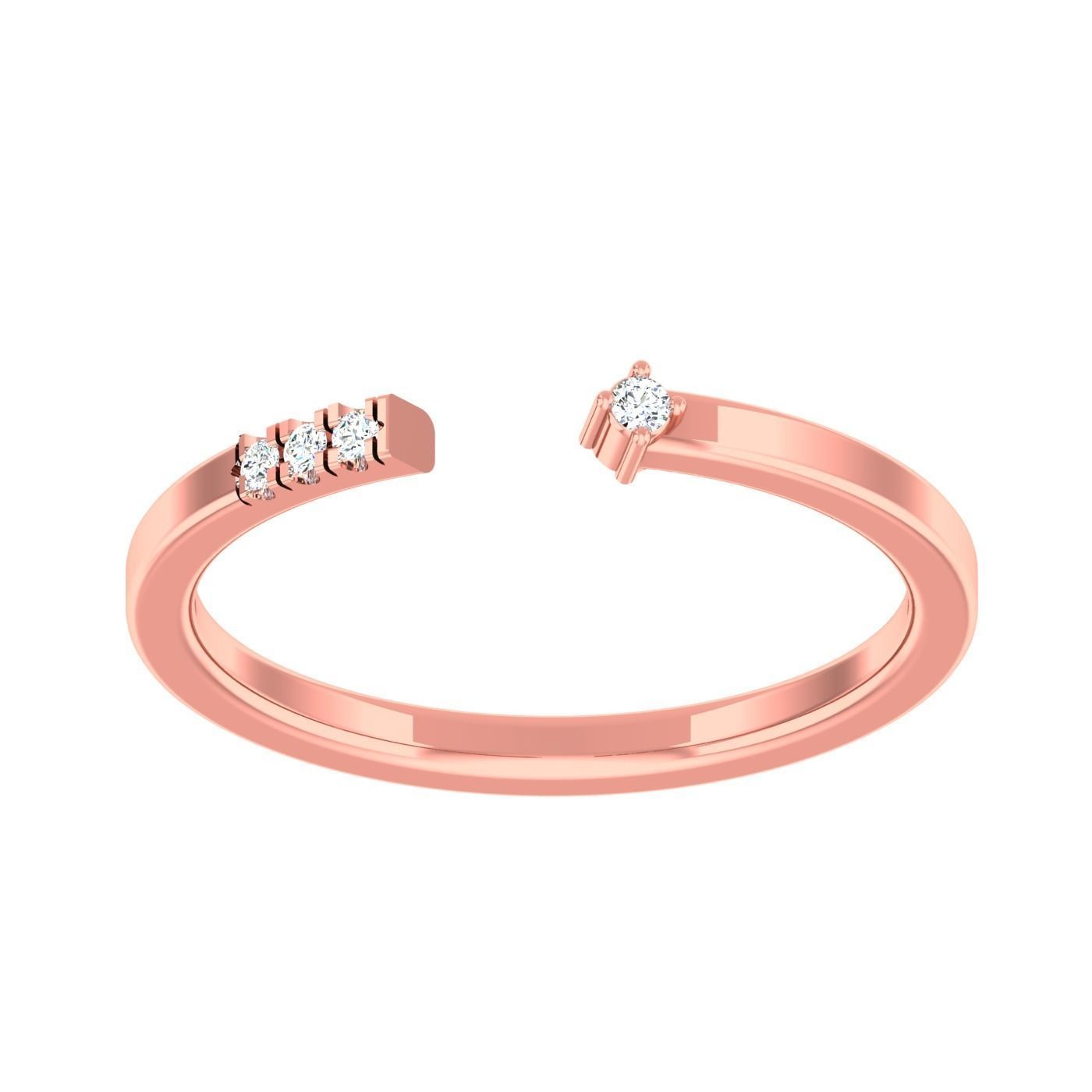  light ring diamond face wedding face 3D print model_7