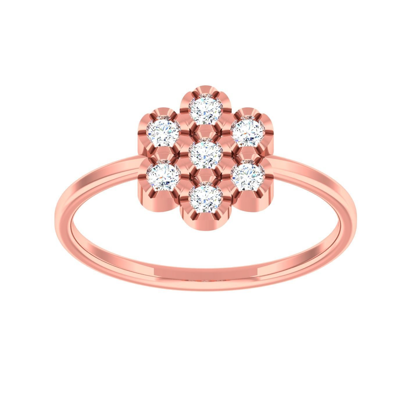  light ring diamond face wedding face 3D print model_15