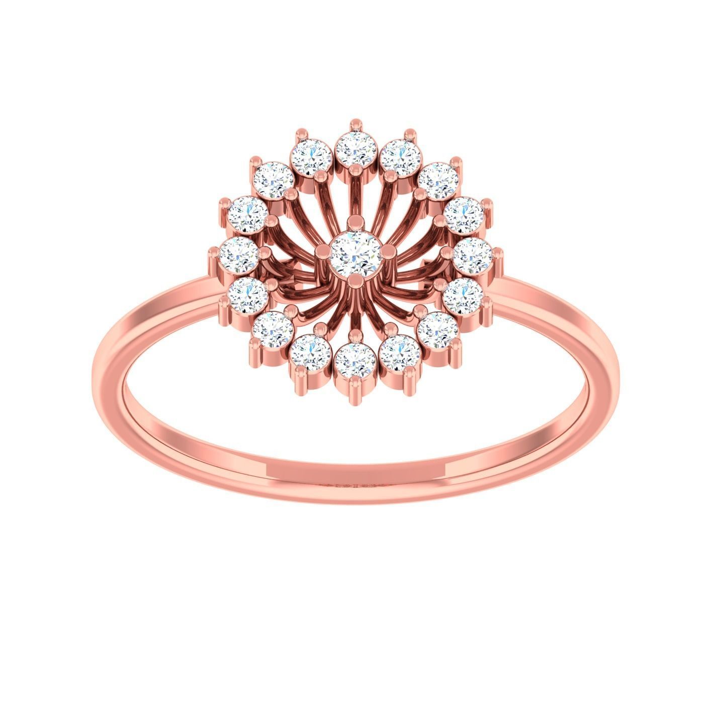  light ring diamond face wedding face 3D print model_32