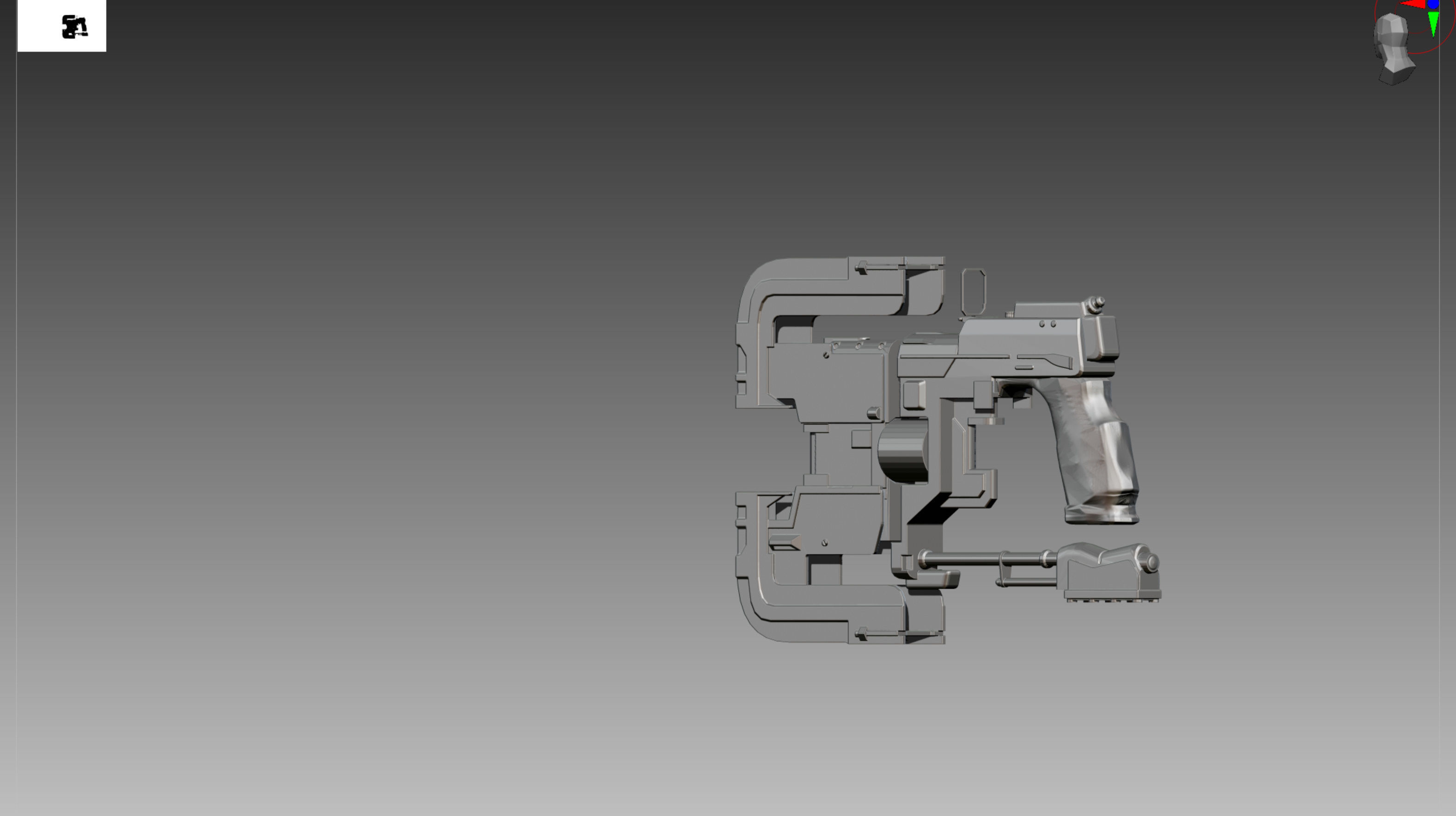 Dead Space plasma cutter OBJ STL 3D print model_7