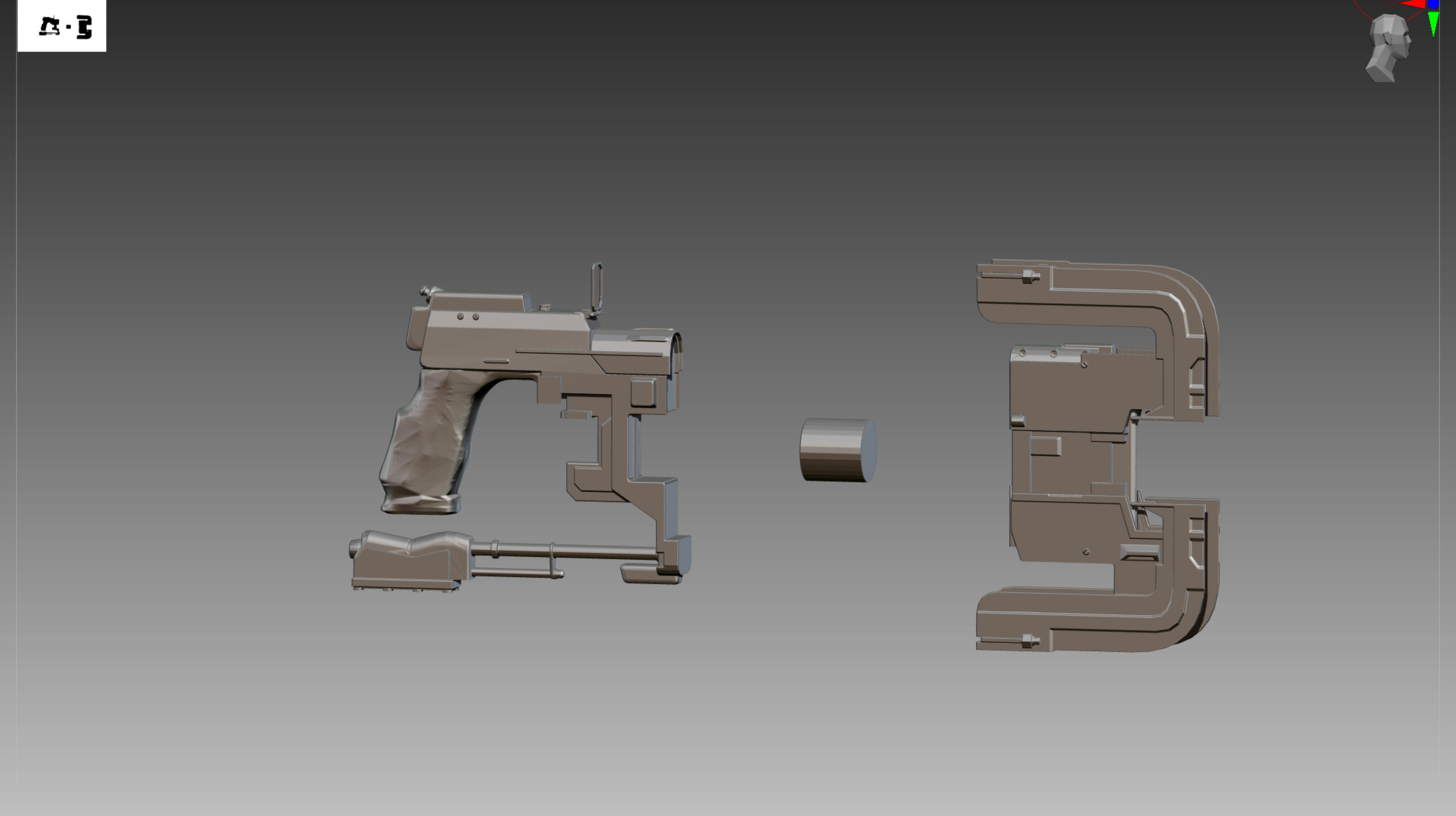Dead Space plasma cutter OBJ STL 3D print model_10