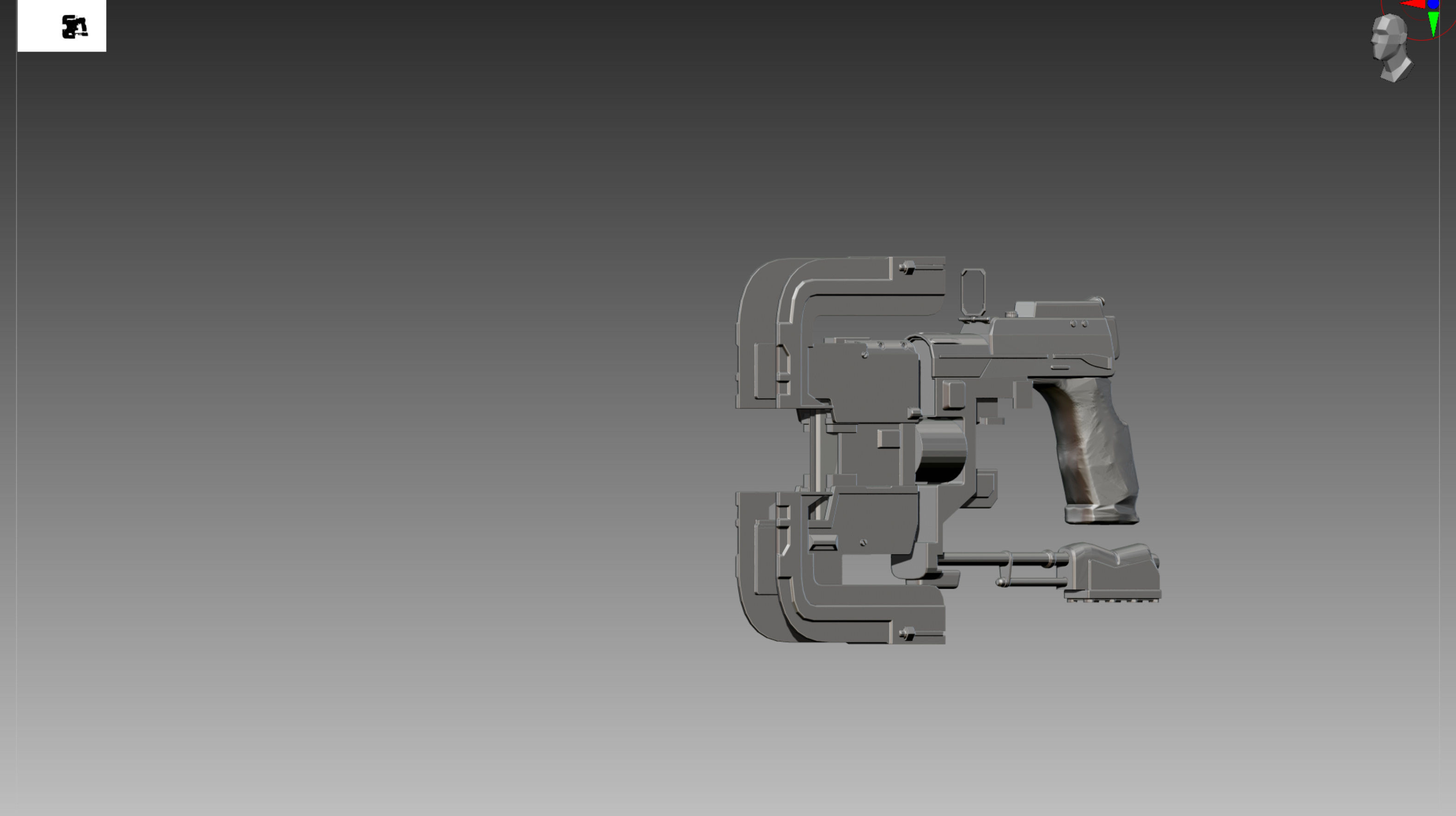 Dead Space plasma cutter OBJ STL 3D print model_5