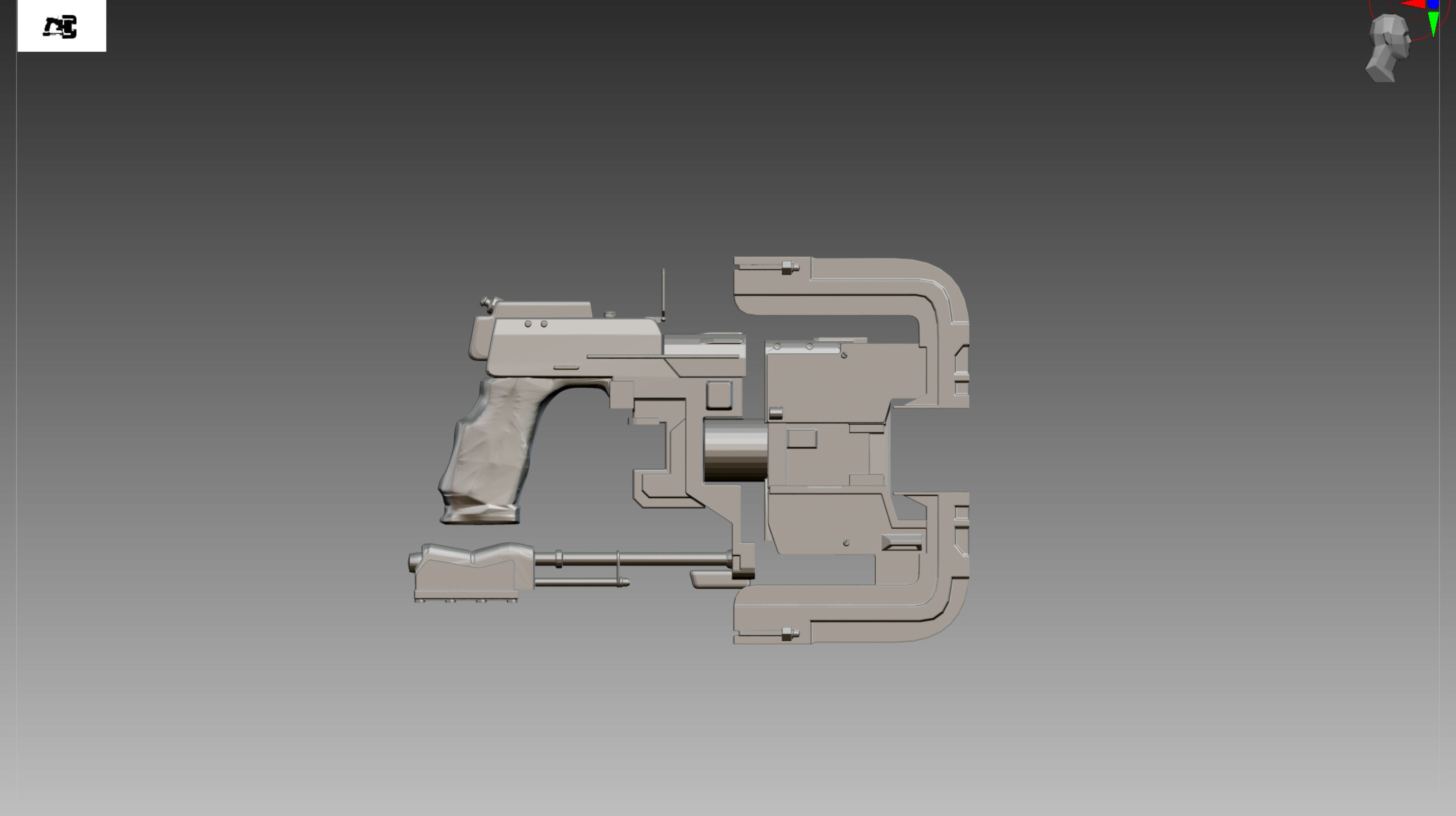 Dead Space plasma cutter OBJ STL 3D print model_2