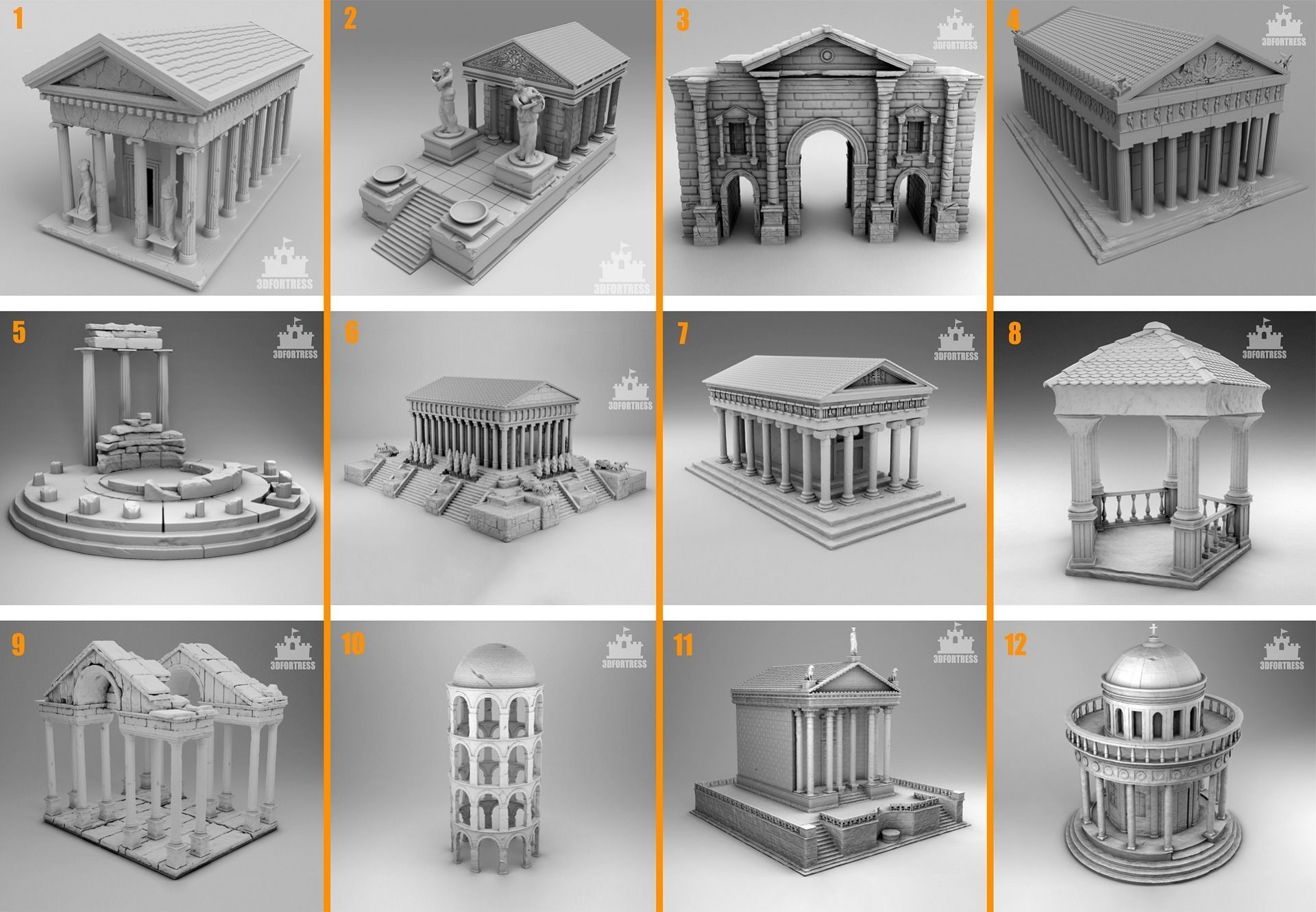 Greek Architecture 3D Model Collection_1