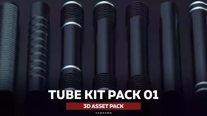 SFDEMIR Tube Kitbash 01 3D Model Collection 