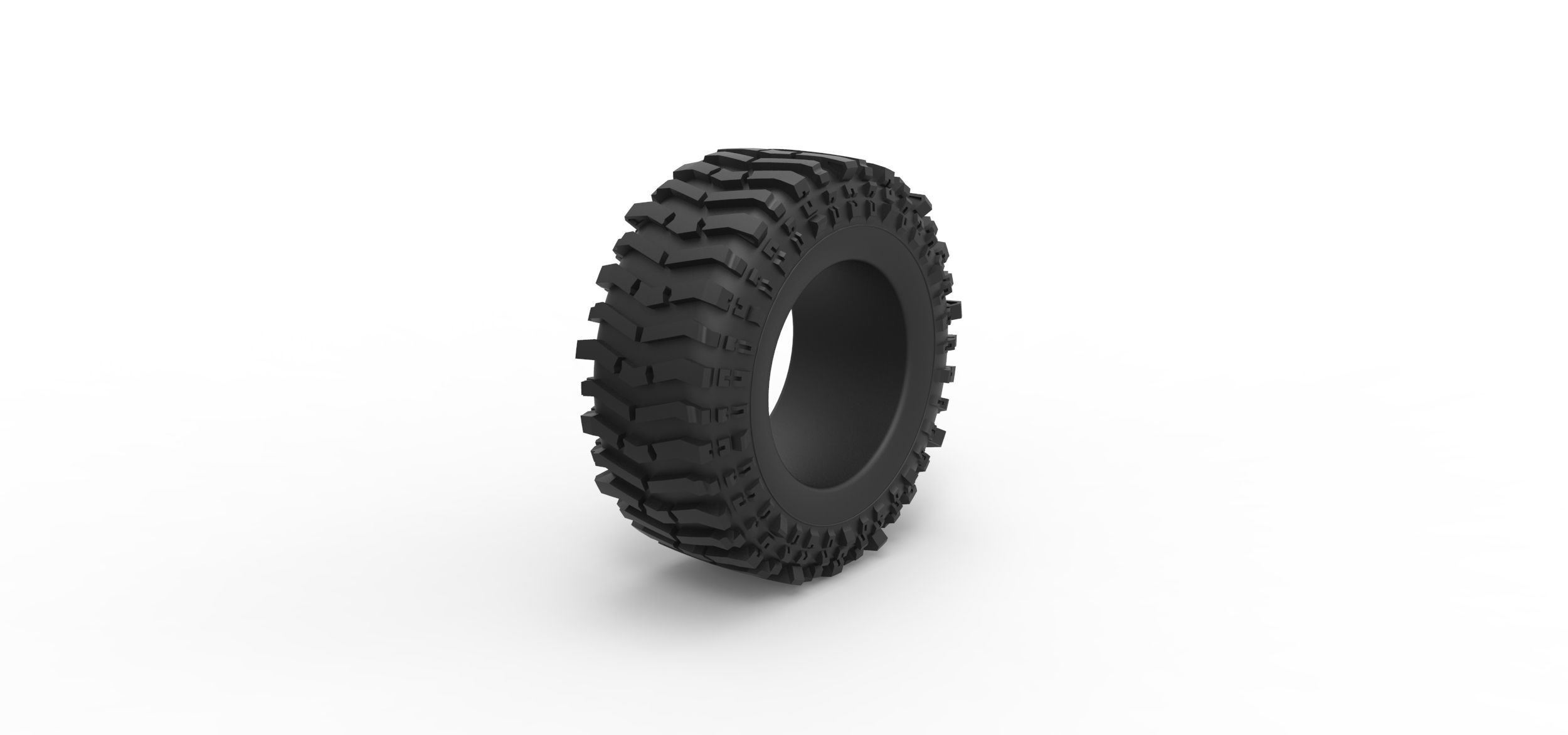 Offroad tire 131 Scale 1 to 25 3D print model_1