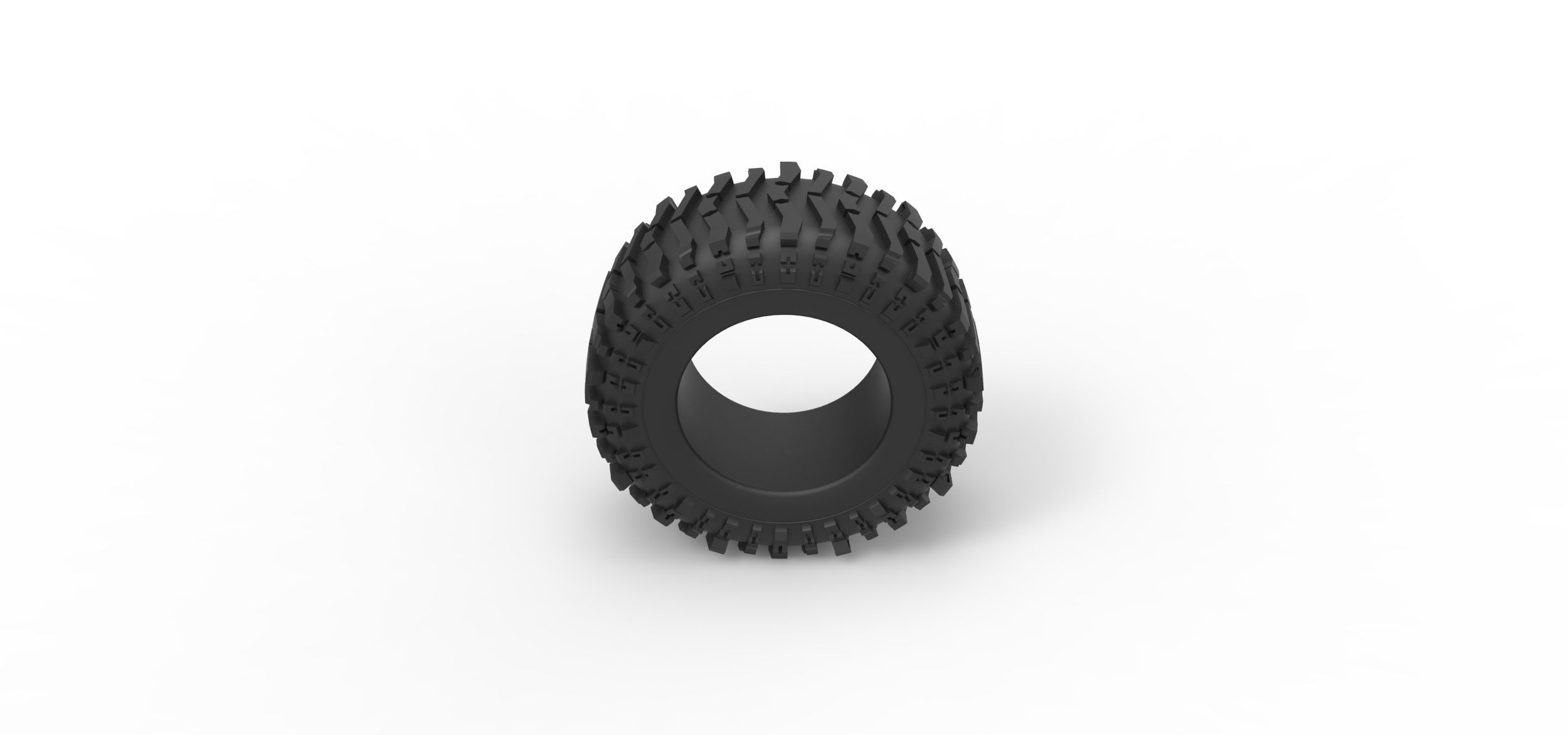 Offroad tire 131 Scale 1 to 25 3D print model_5