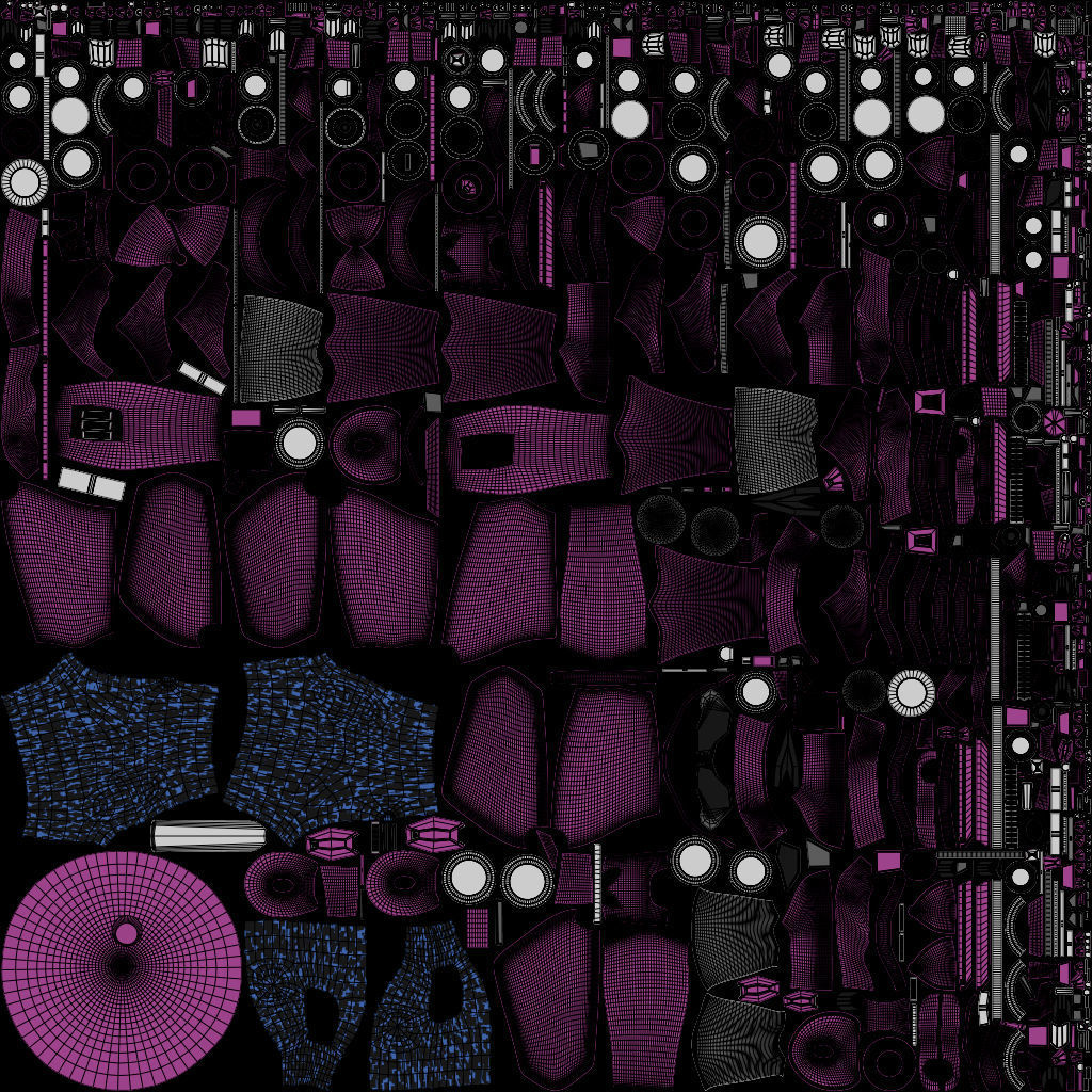 Female Bunny Robot Character Low-poly 3D model_12