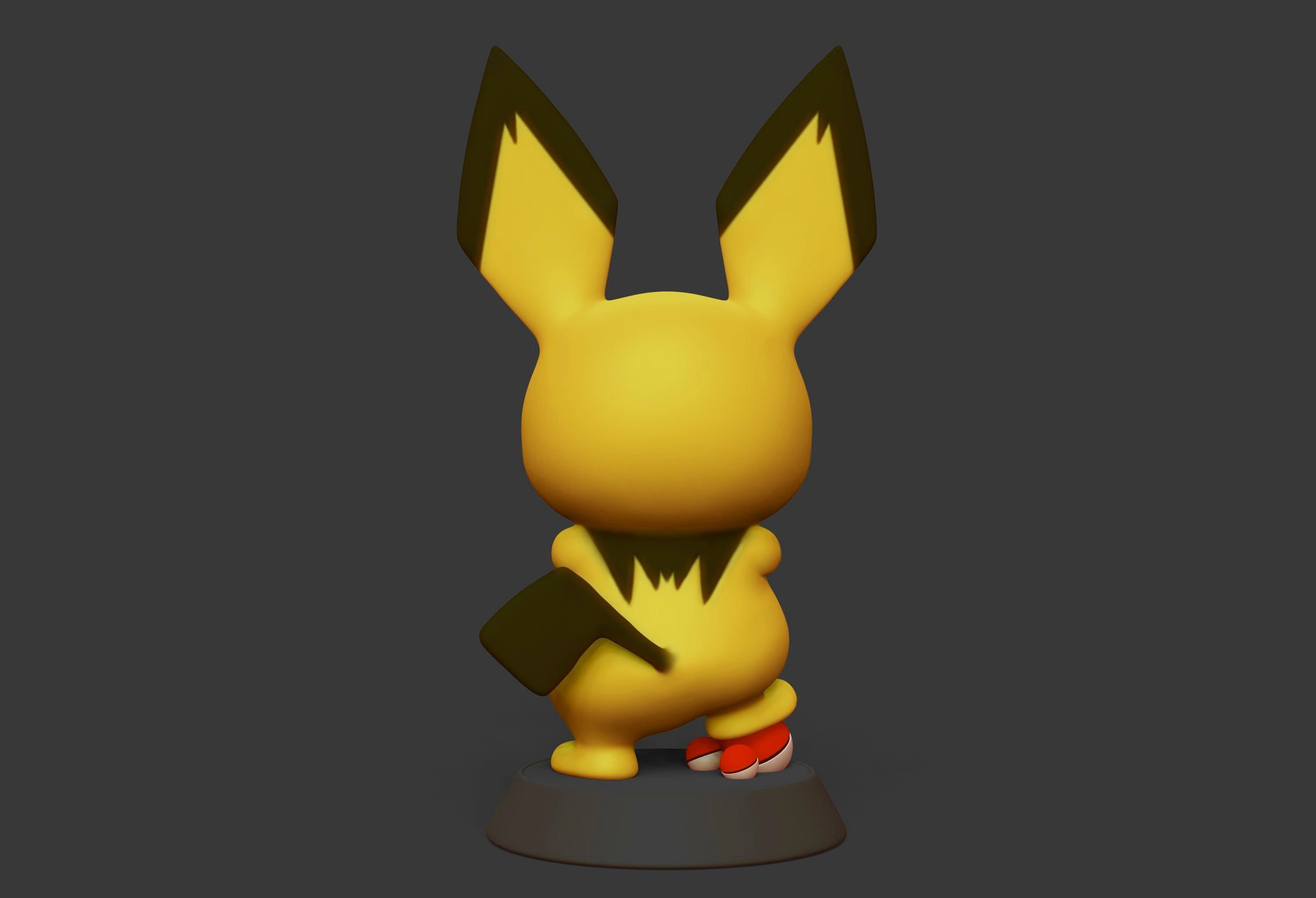 Pichu Pokemon 3D print STL file 3D print model_6