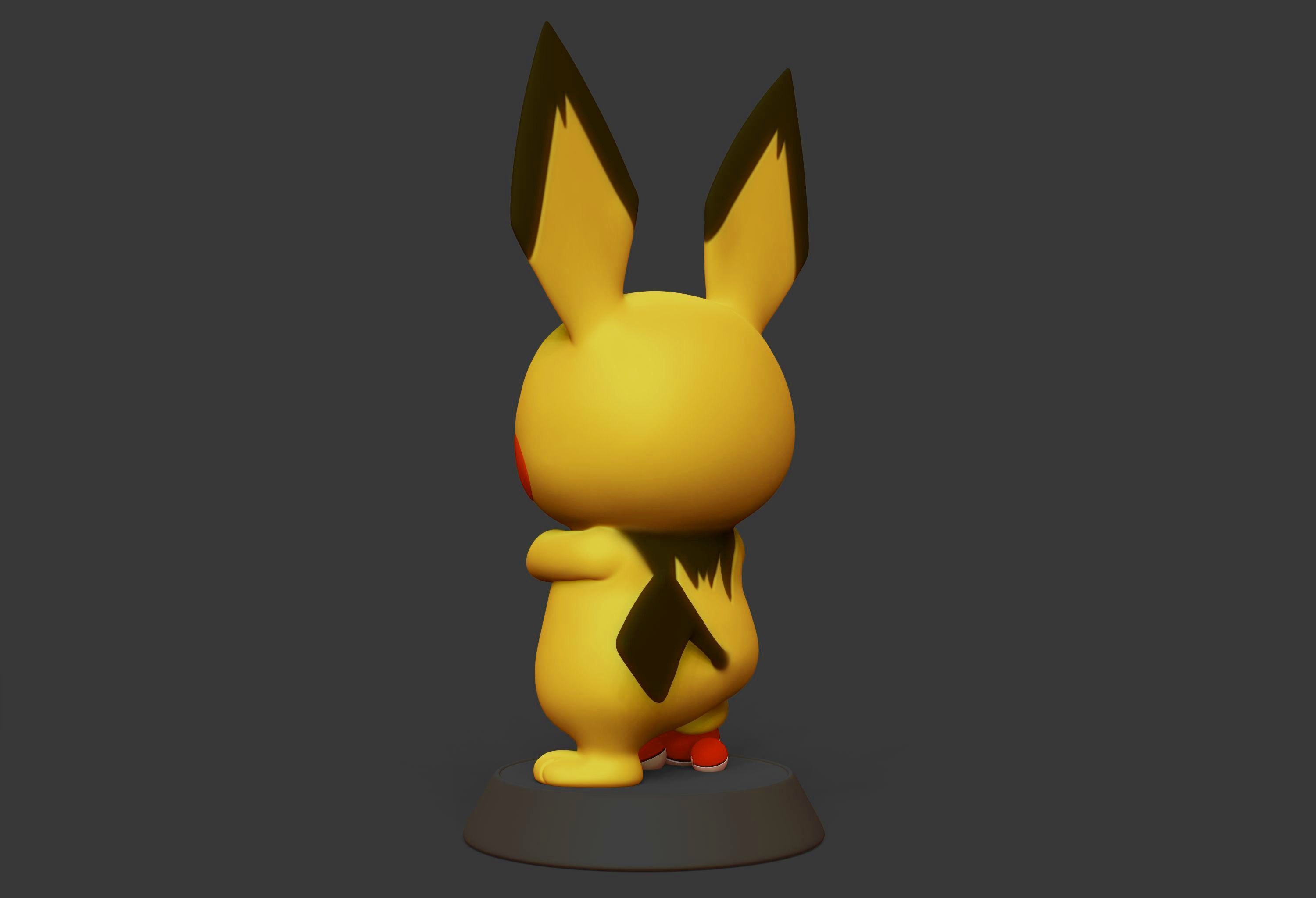 Pichu Pokemon 3D print STL file 3D print model_5