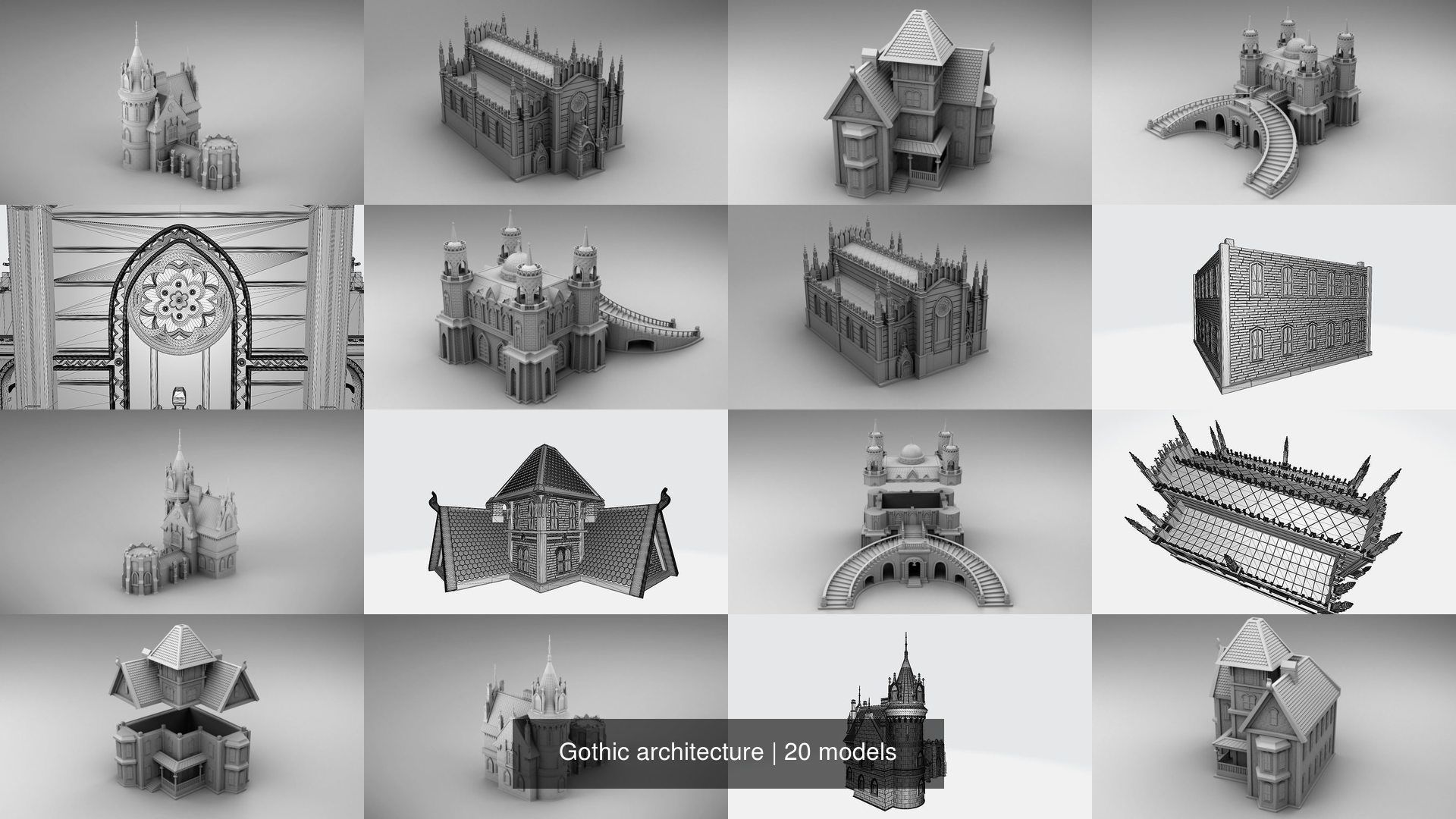 Gothic architecture 3D Model Collection_3