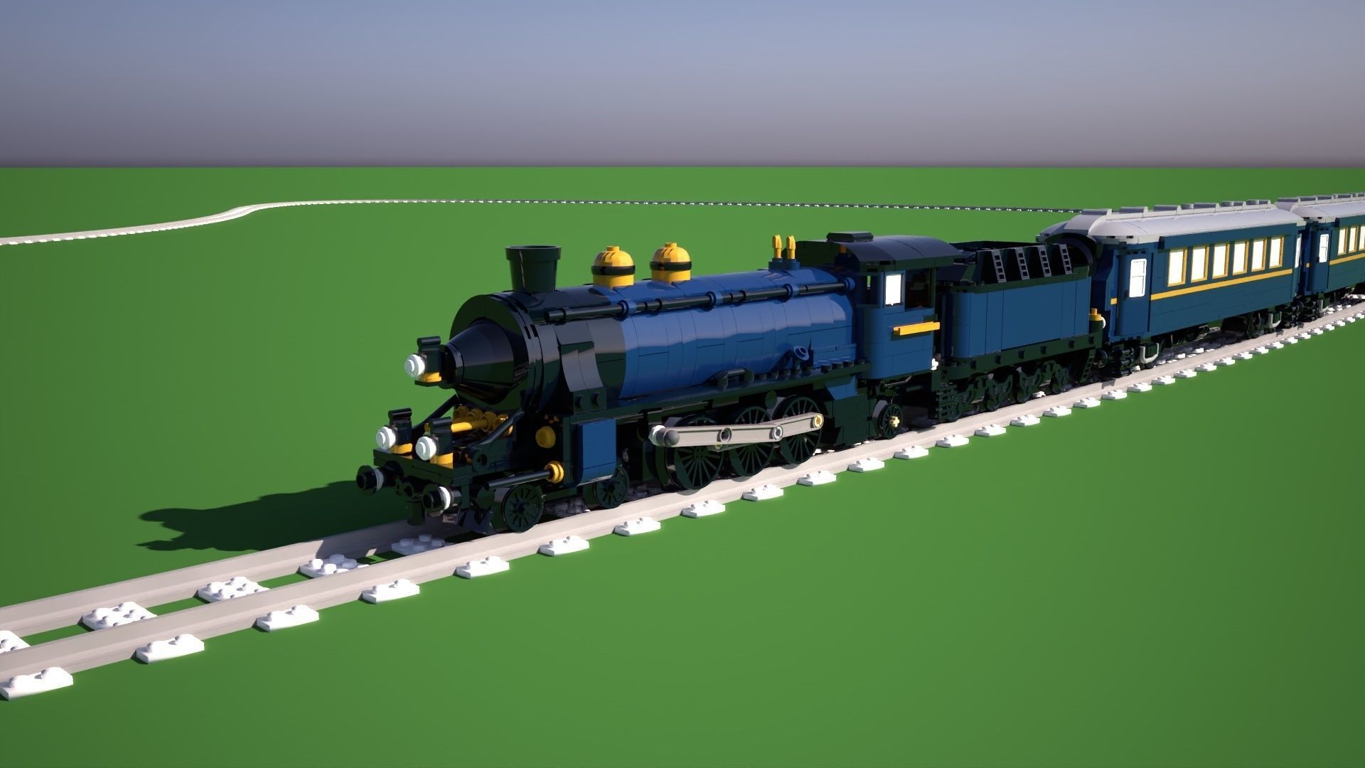 Animated LEGO train Cinema 4D 2024 3D model_4