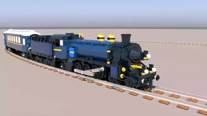 Animated LEGO train Cinema 4D 2024