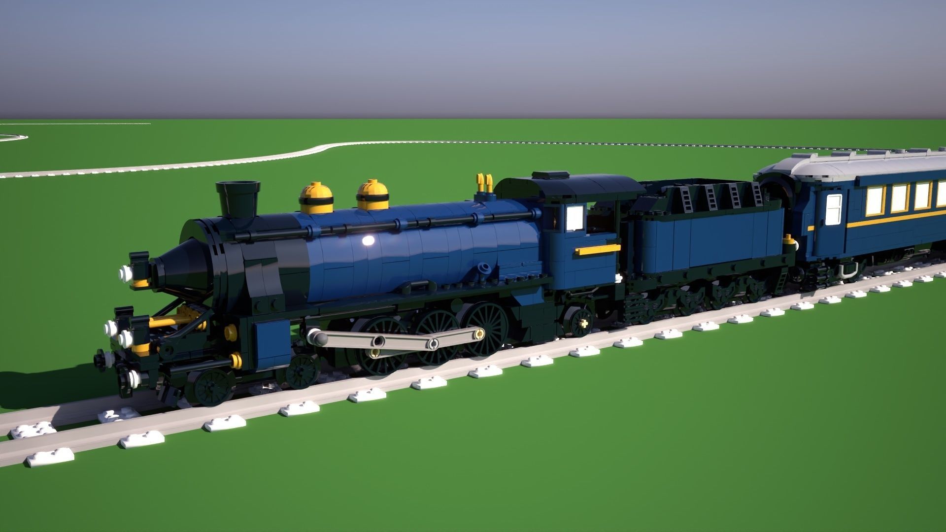 Animated LEGO train Cinema 4D 2024 3D model_5