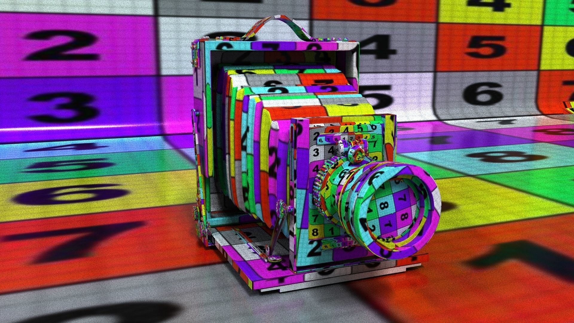 laos Old Camera Low-poly 3D model_13