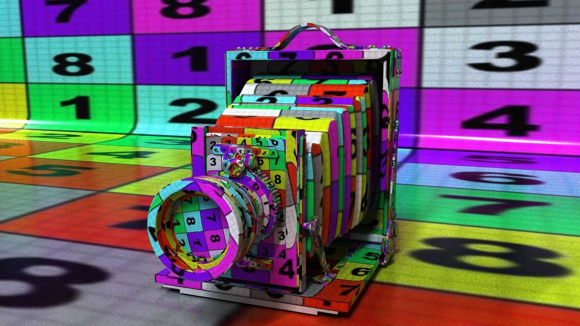 laos Old Camera Low-poly 3D model_14