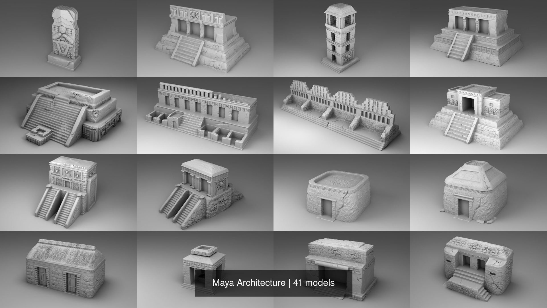 Maya Architecture 3D Model Collection_3