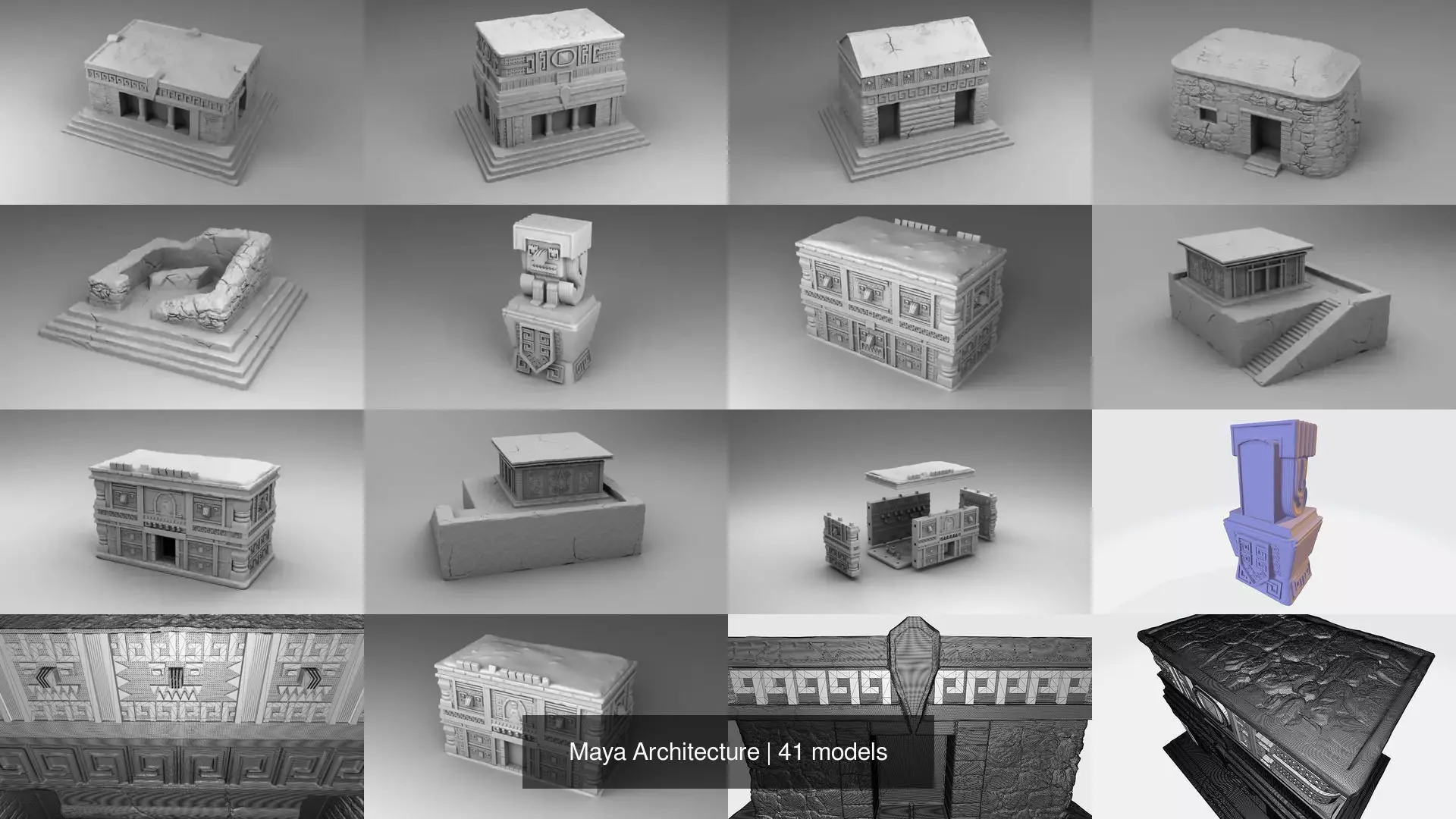 Maya Architecture 3D Model Collection_4
