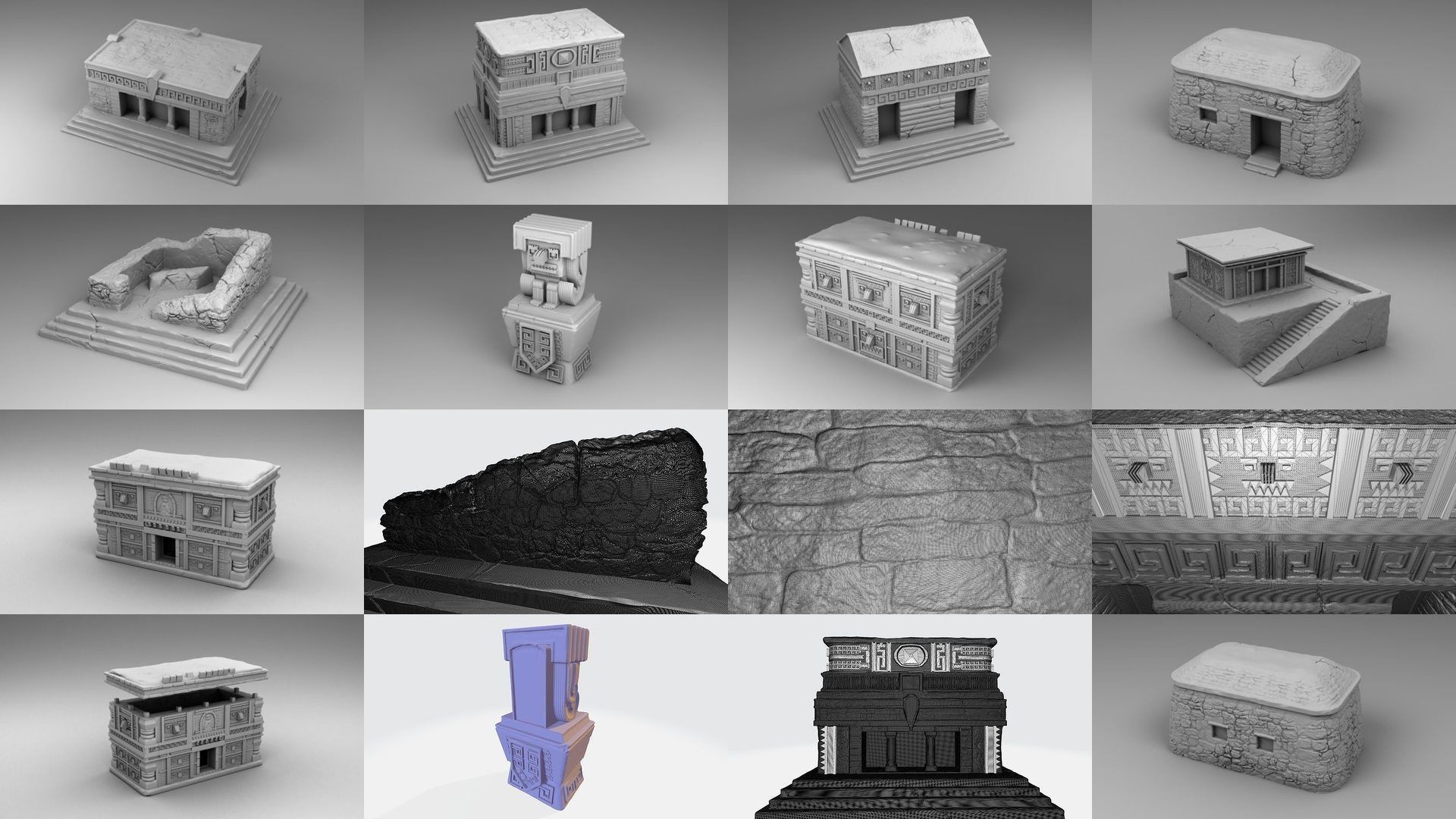Maya Architecture 3D Model Collection_5