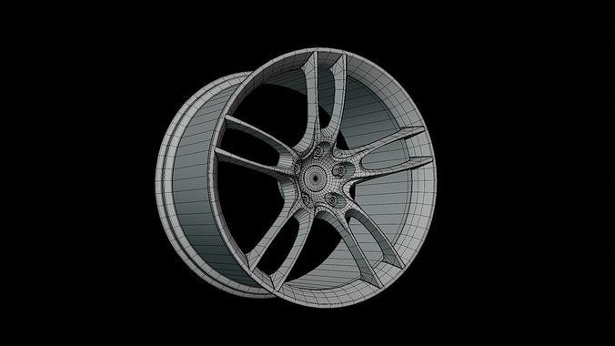 Ford GT 2016 Rim Low-poly 3D model 2