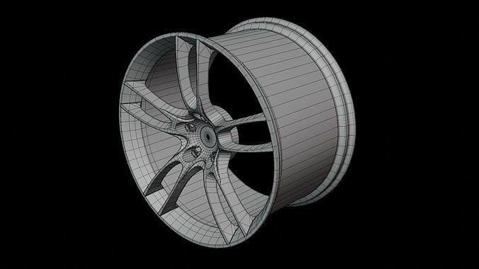 Ford GT 2016 Rim Low-poly 3D model 4
