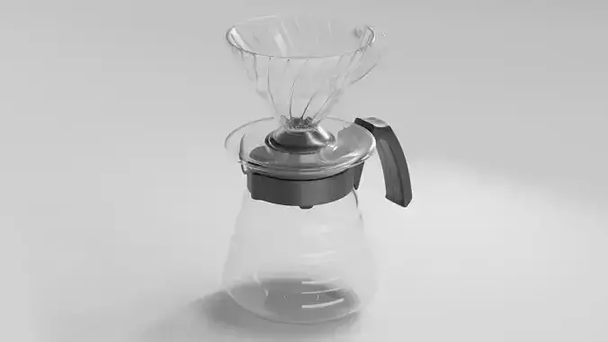 Coffee Server Dripper Kettle High Poly 3D model