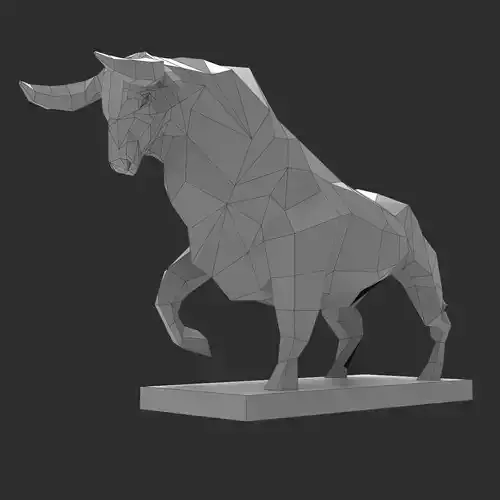 Geometric Bull - Low Poly