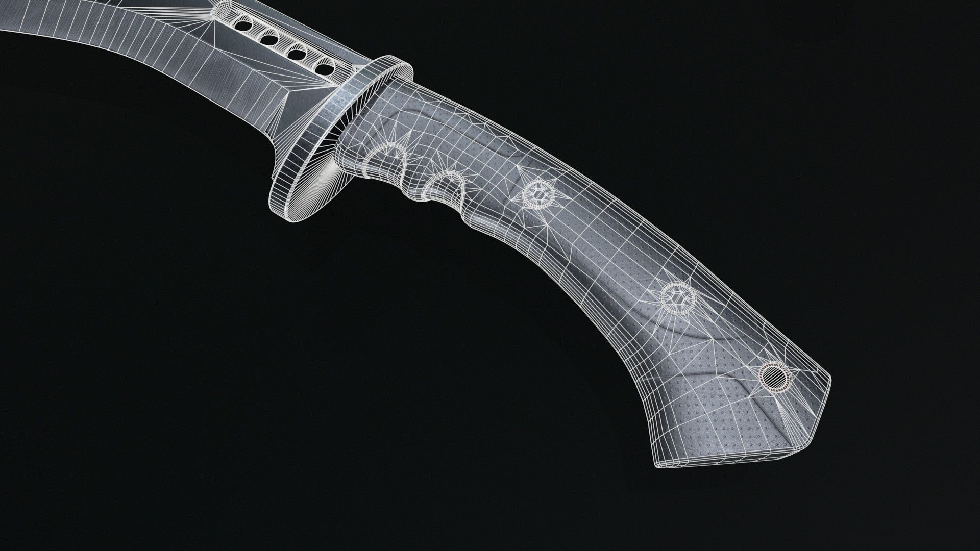 Knife-Kurki Low-poly 3D model_10