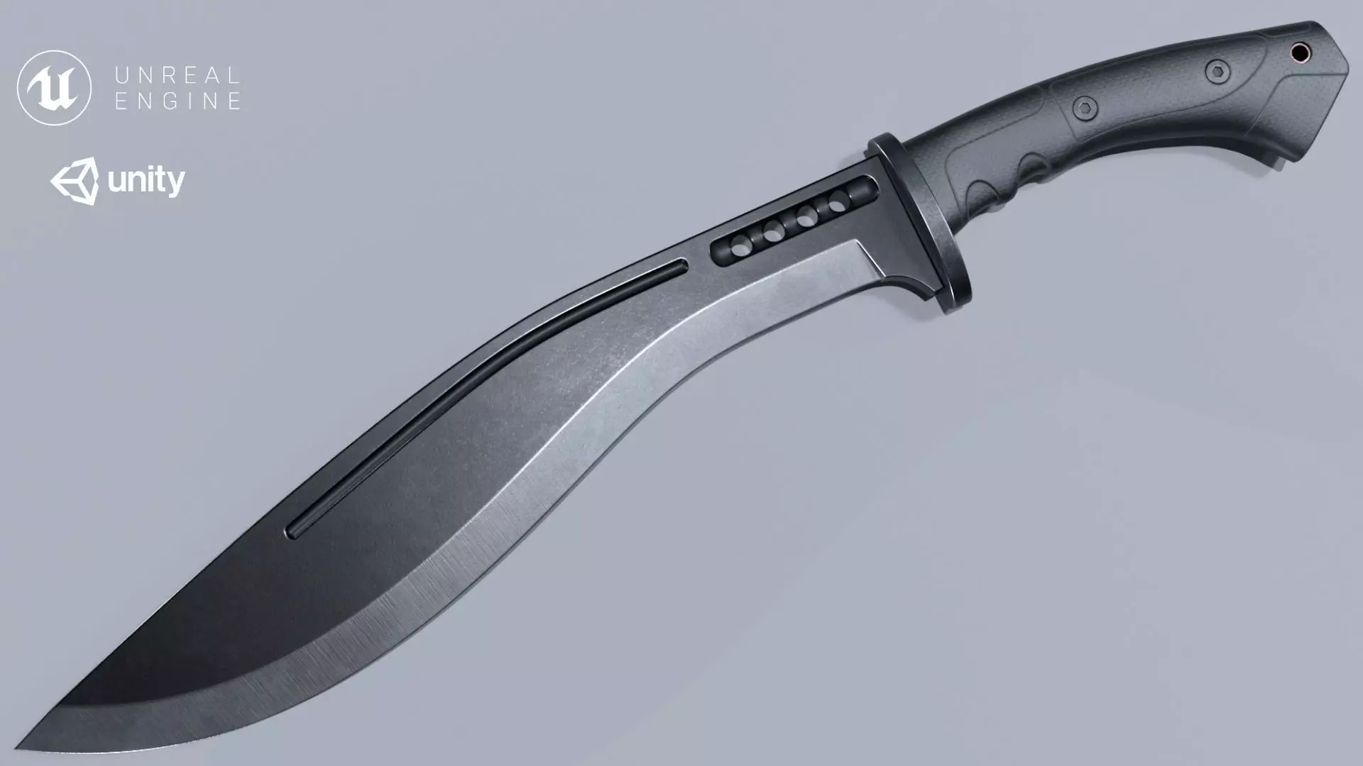 Knife-Kurki Low-poly 3D model_0