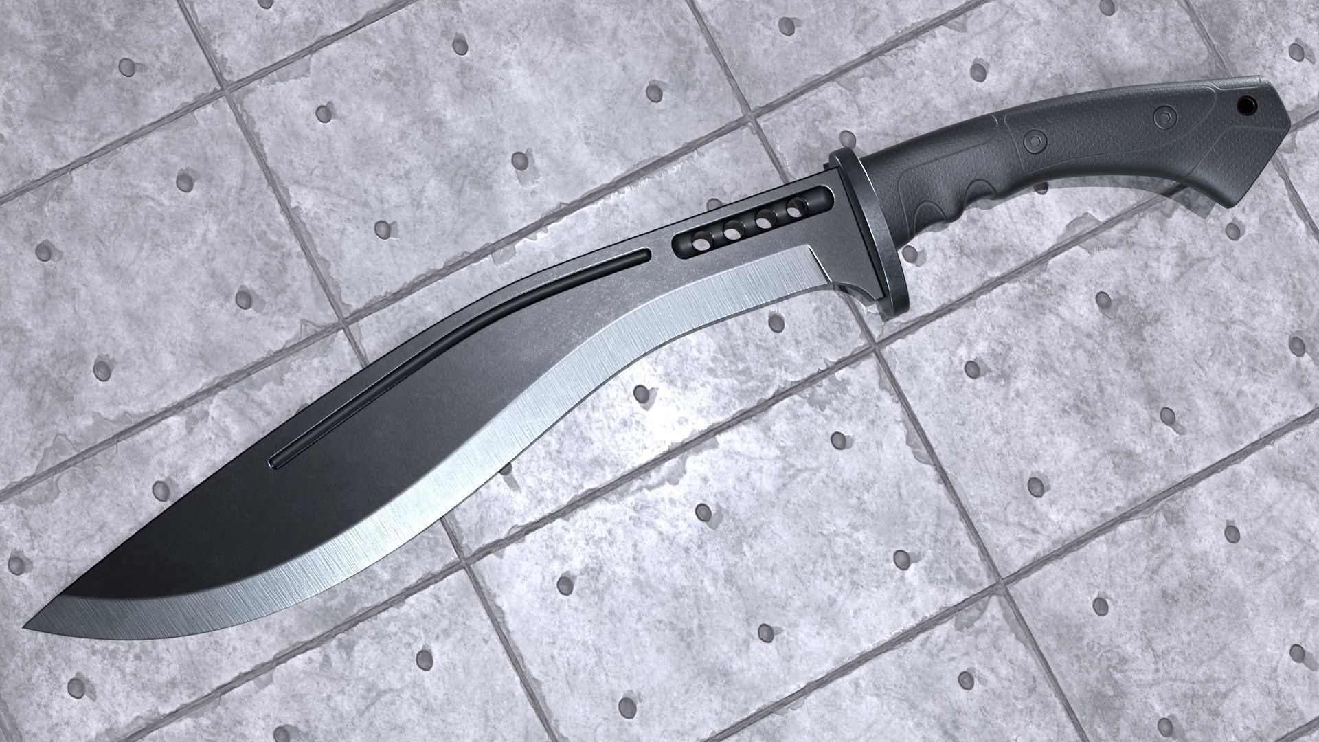 Knife-Kurki Low-poly 3D model_1