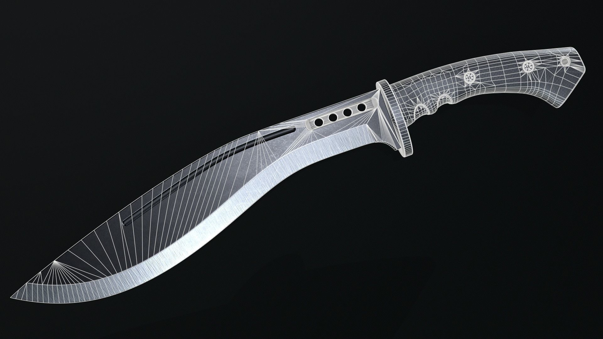 Knife-Kurki Low-poly 3D model_9