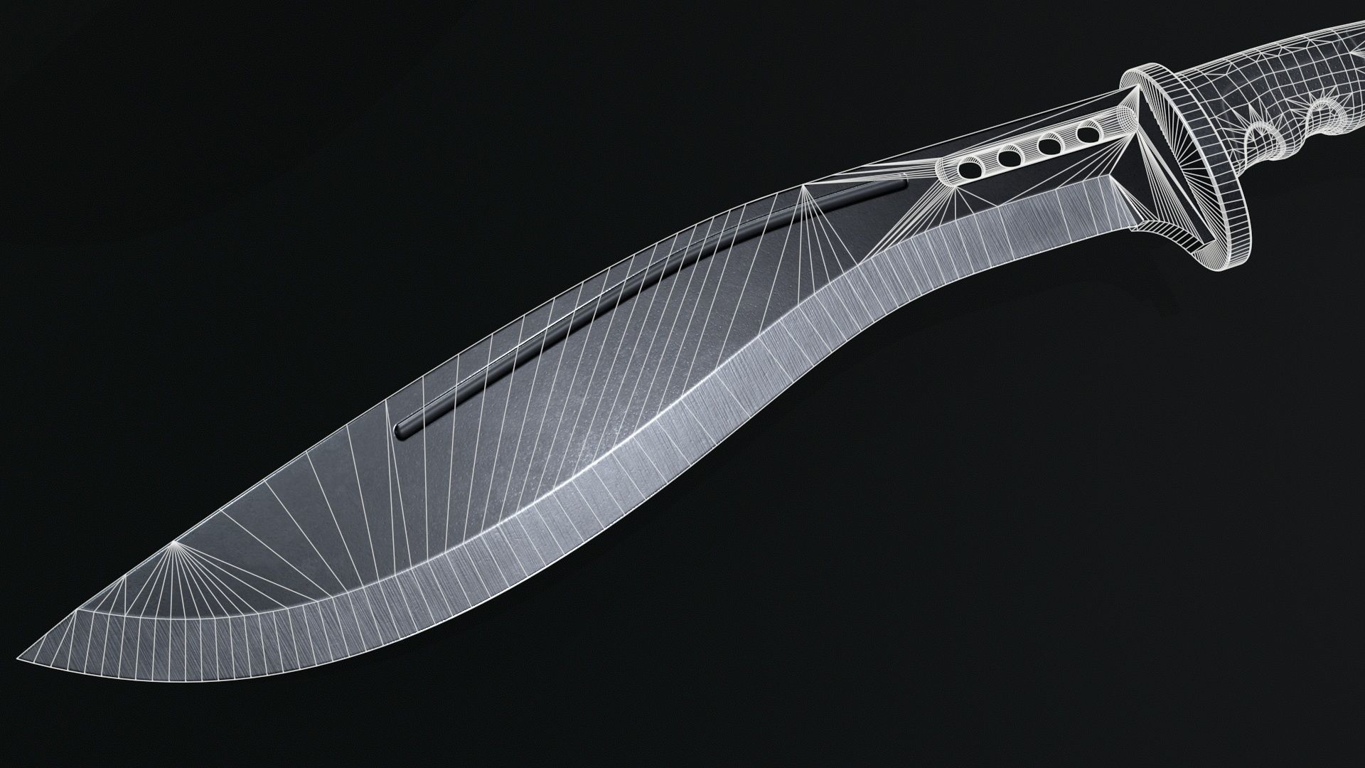 Knife-Kurki Low-poly 3D model_11