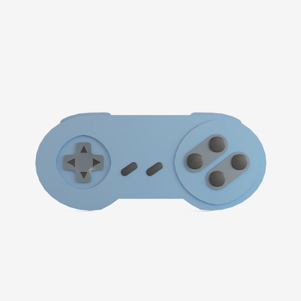 Classic Game Controller 02  Low-poly 3D model_1