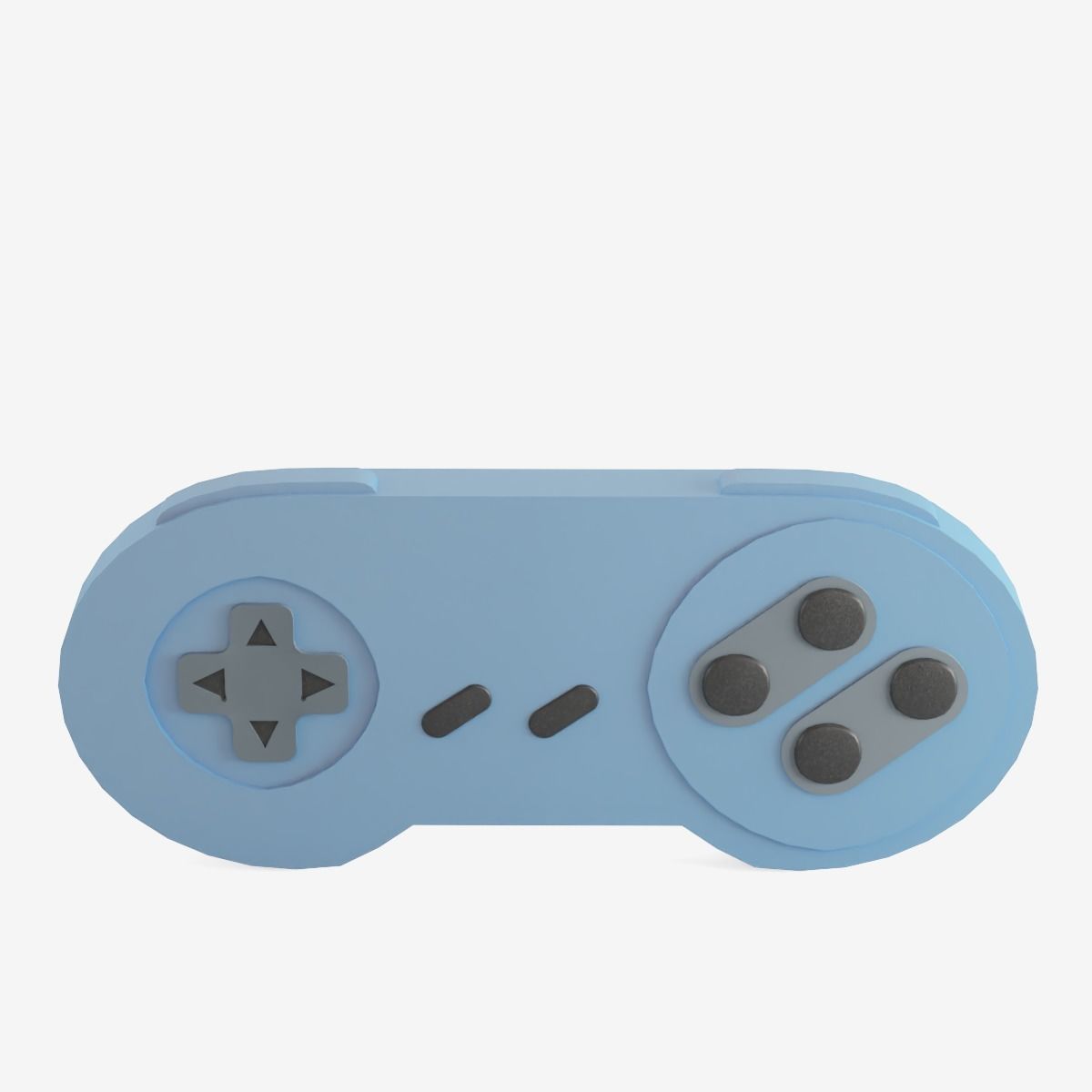 Classic Game Controller 02  Low-poly 3D model_4
